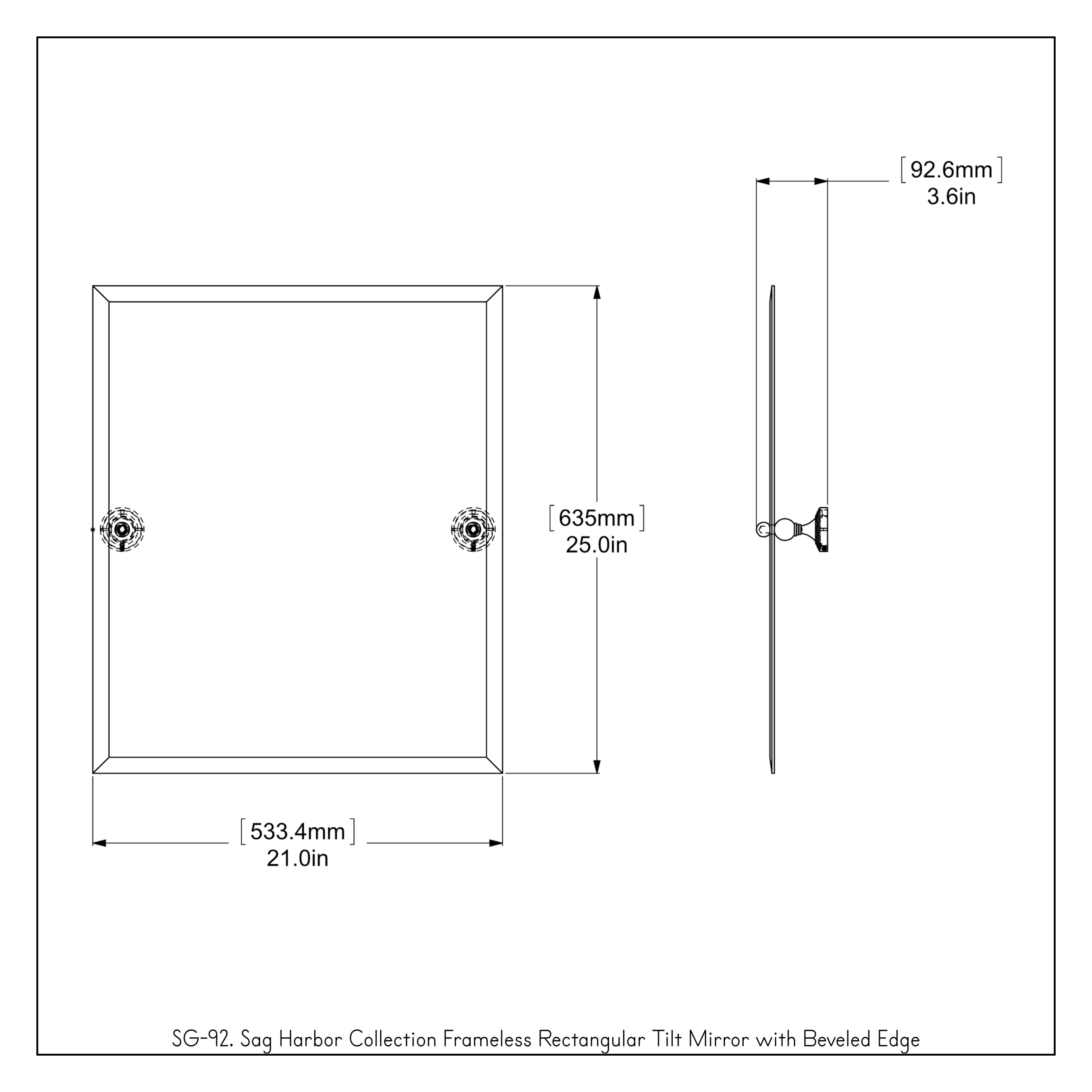 Allied Brass SG-92-WHM Framed-Bath-Mirrors - View #3