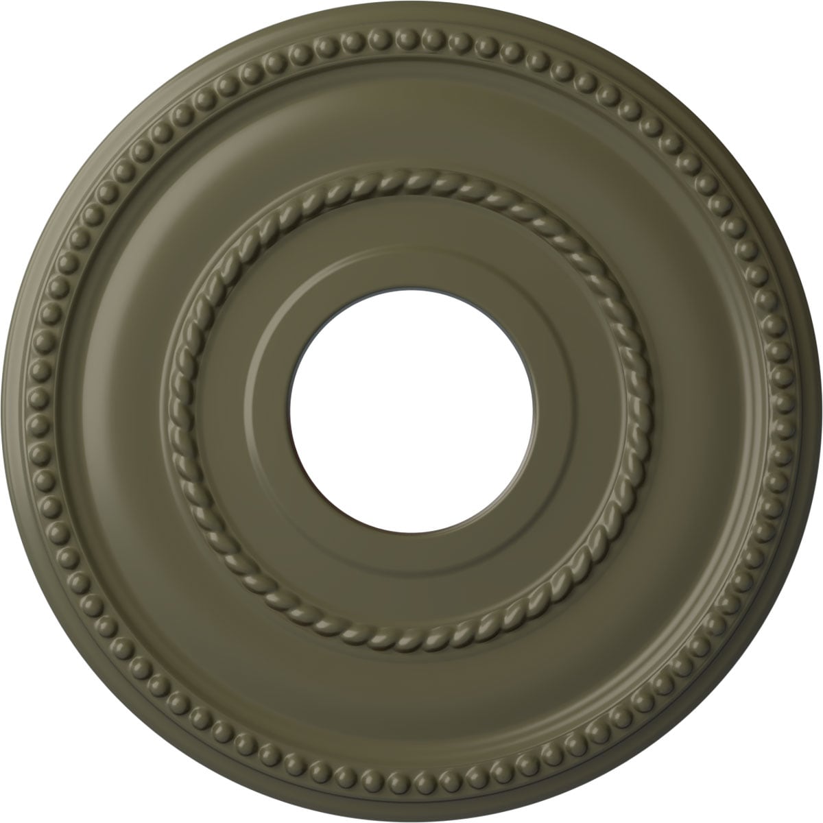 Ekena Millwork CM12VAPTF Valeriano 12.125-in W x 12.125-in L Painted Turtle Polyurethane Whole Ceiling Medallion