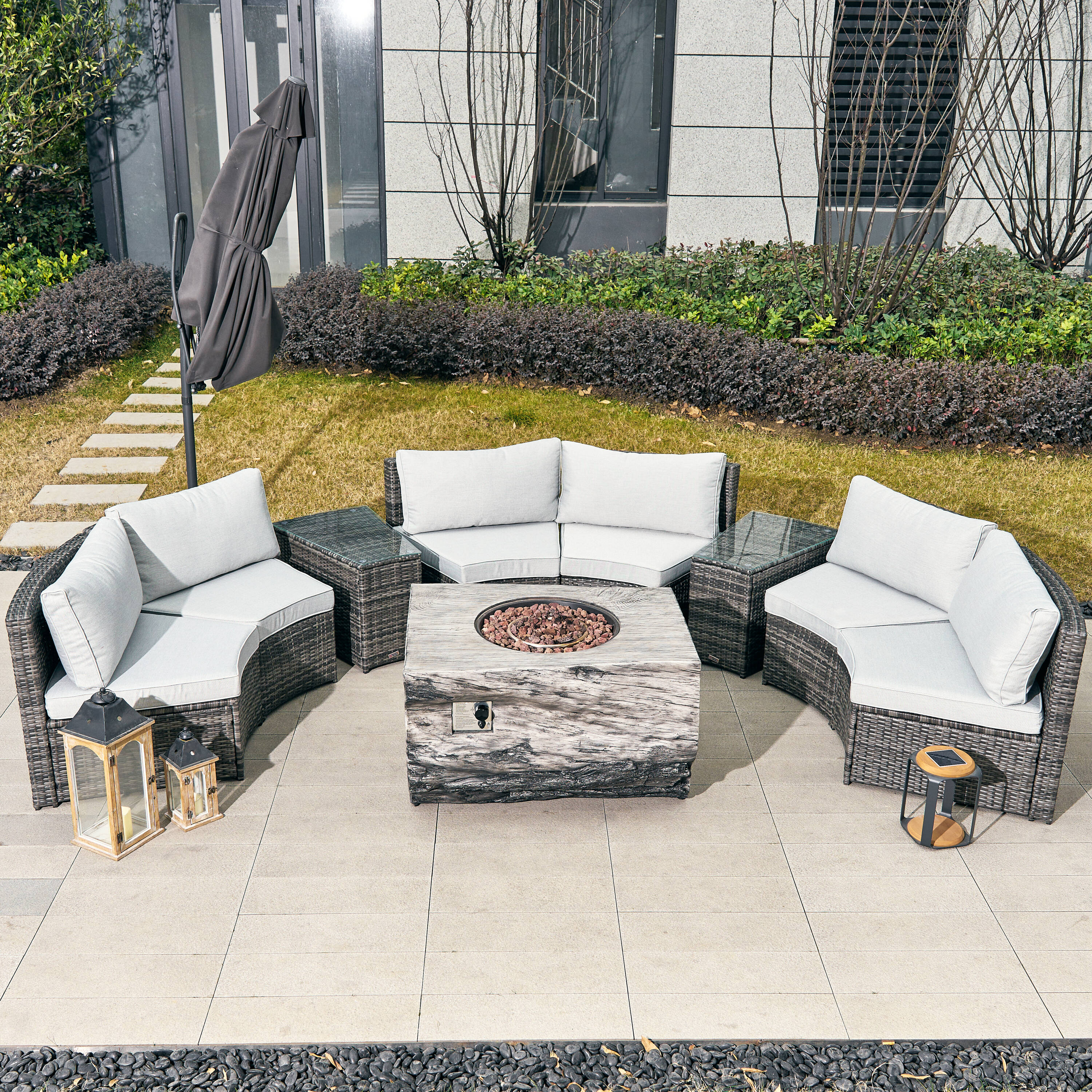 Direct Wicker DWS-1205B6S2T&2170G Patio-Conversation-Sets - View #2