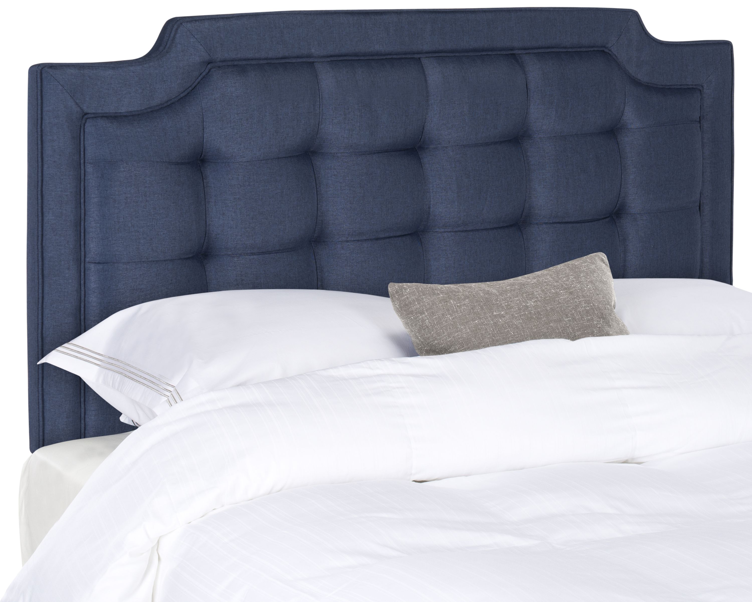 Safavieh Sapphire Navy King Synthetic Upholstered Headboard at Lowes.com