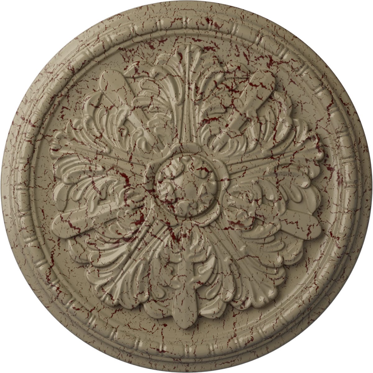 Ekena Millwork CM17WAGDC Washington 17.125-in W x 17.125-in L Painted Gobi Desert Crackle Polyurethane Whole Ceiling Medallion