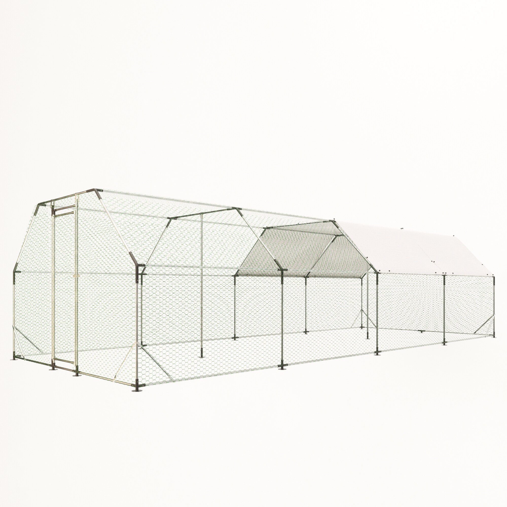 Kahomvis CX-QPW12-0020 Silver Metal Chicken coop