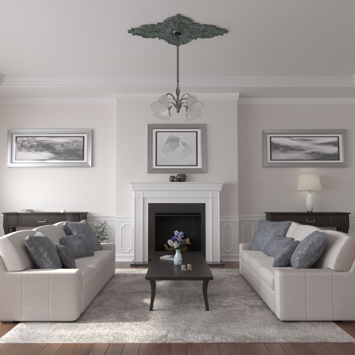 Ekena Millwork CM70X43MLCBF Ceiling-Medallions - View #4