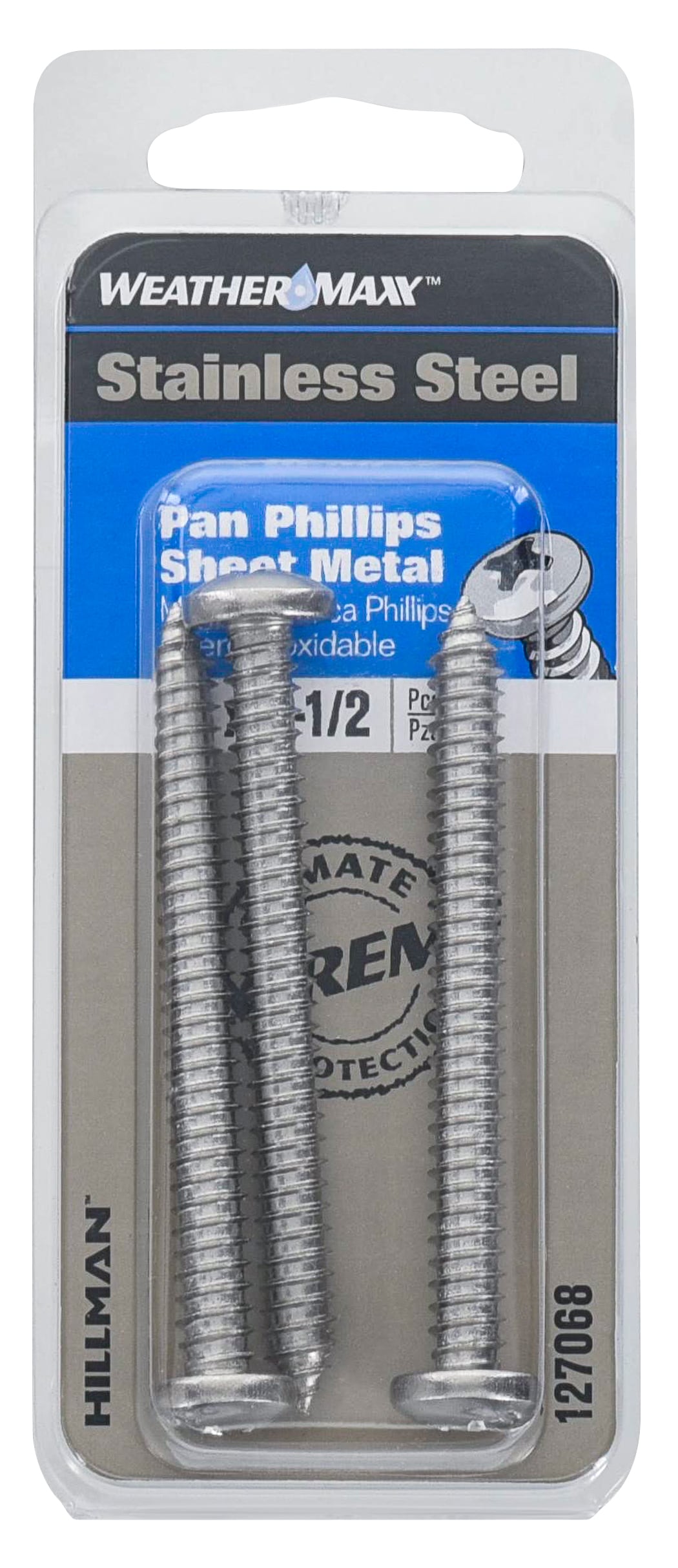 Hillman #14 x 2-1/2-in Phillips-Drive Standard Sheet Metal Screws (3 ...