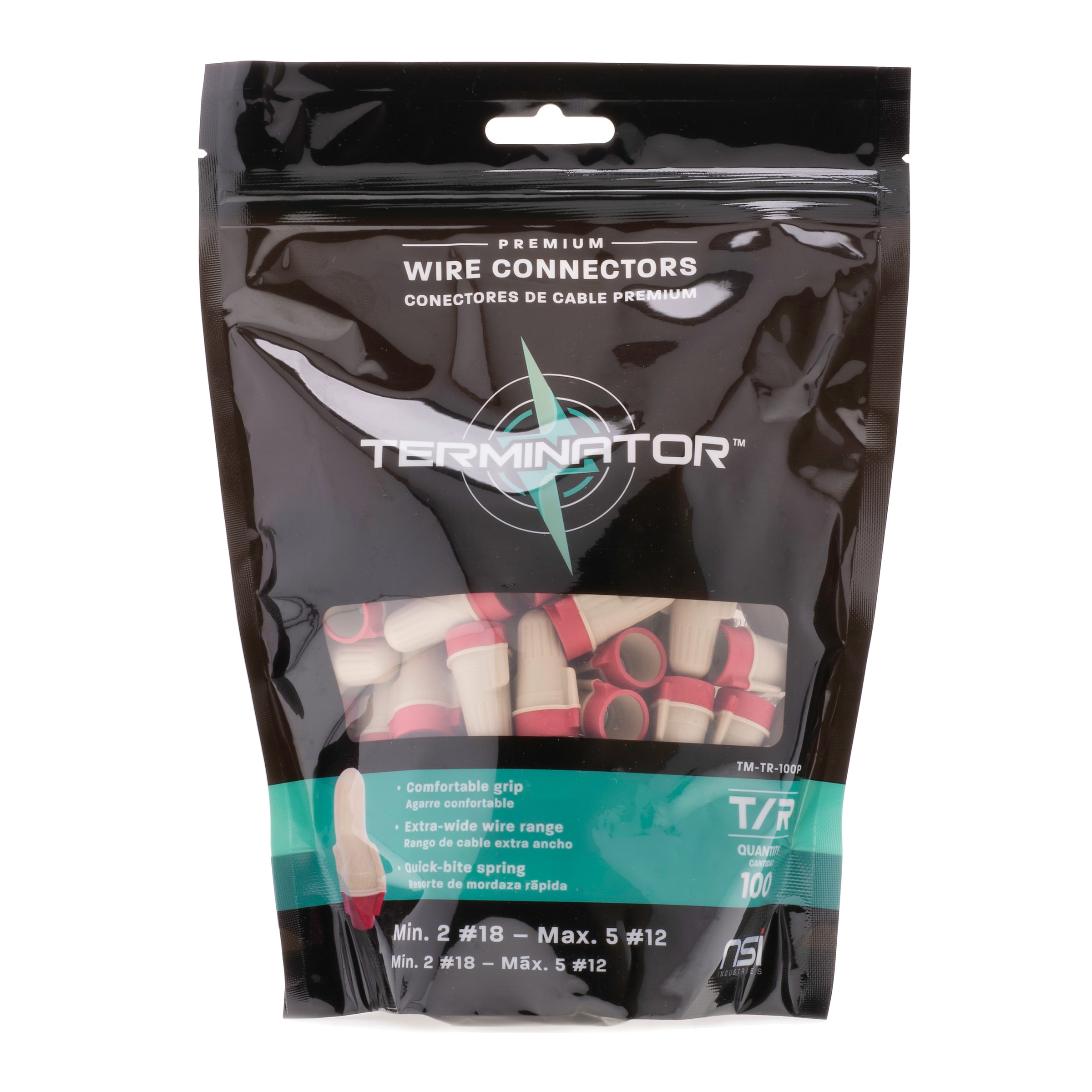 NSI Industries TM-TR-100P Twist-on wire connectors Tan/Red ( 100 -Pack )