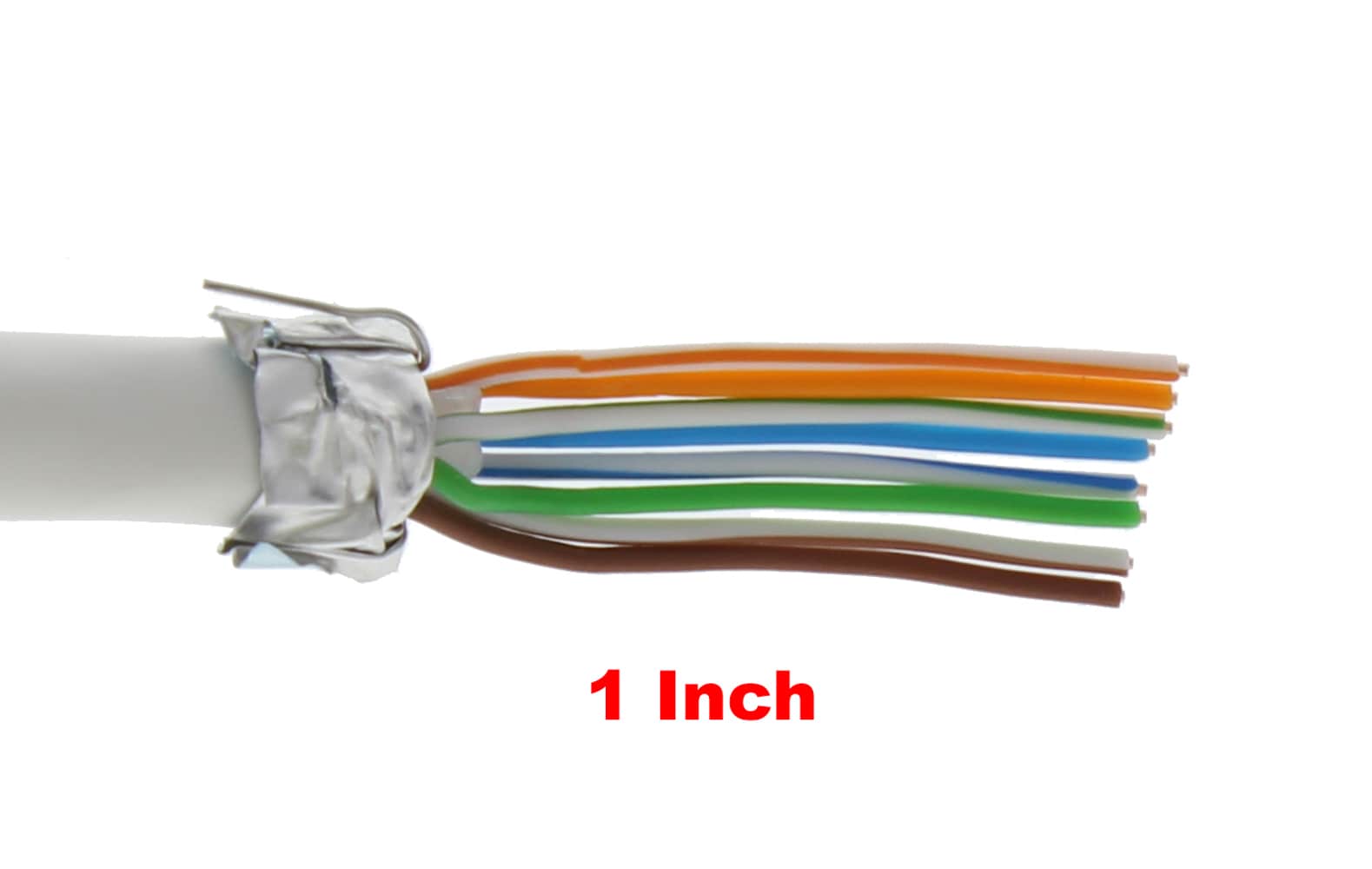 RJ45 Cat6 50 Micron Shielded Plug with Insert for Solid Wires