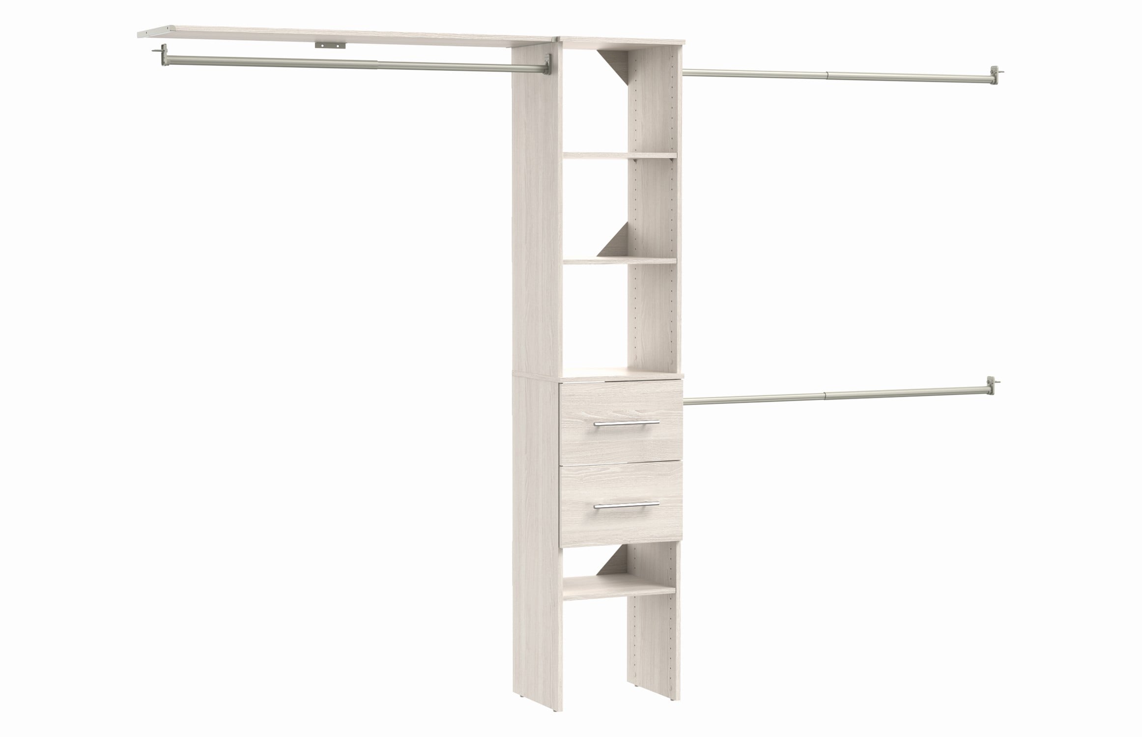 ClosetMaid 10000-04158 BrightWood Kit 8-Feet to 8-Feet W x 6.8-Feet H Frost Solid Shelving Wood Closet System