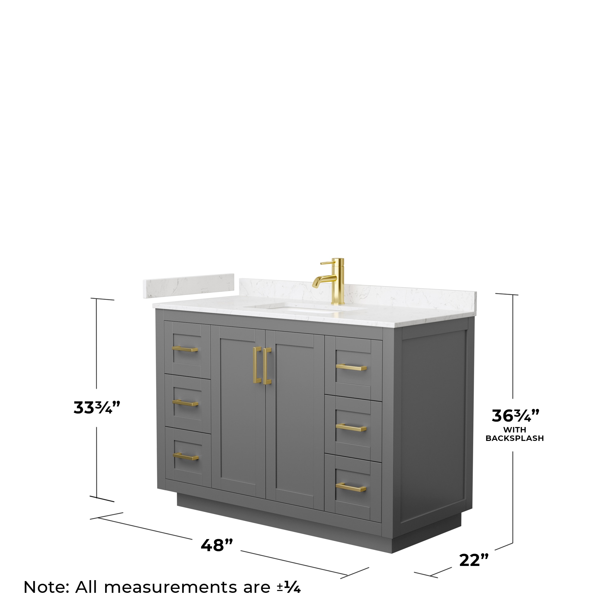 Wyndham Collection WCF292948SGGC2UNSMXX Bath-Vanity-Combo - View #5