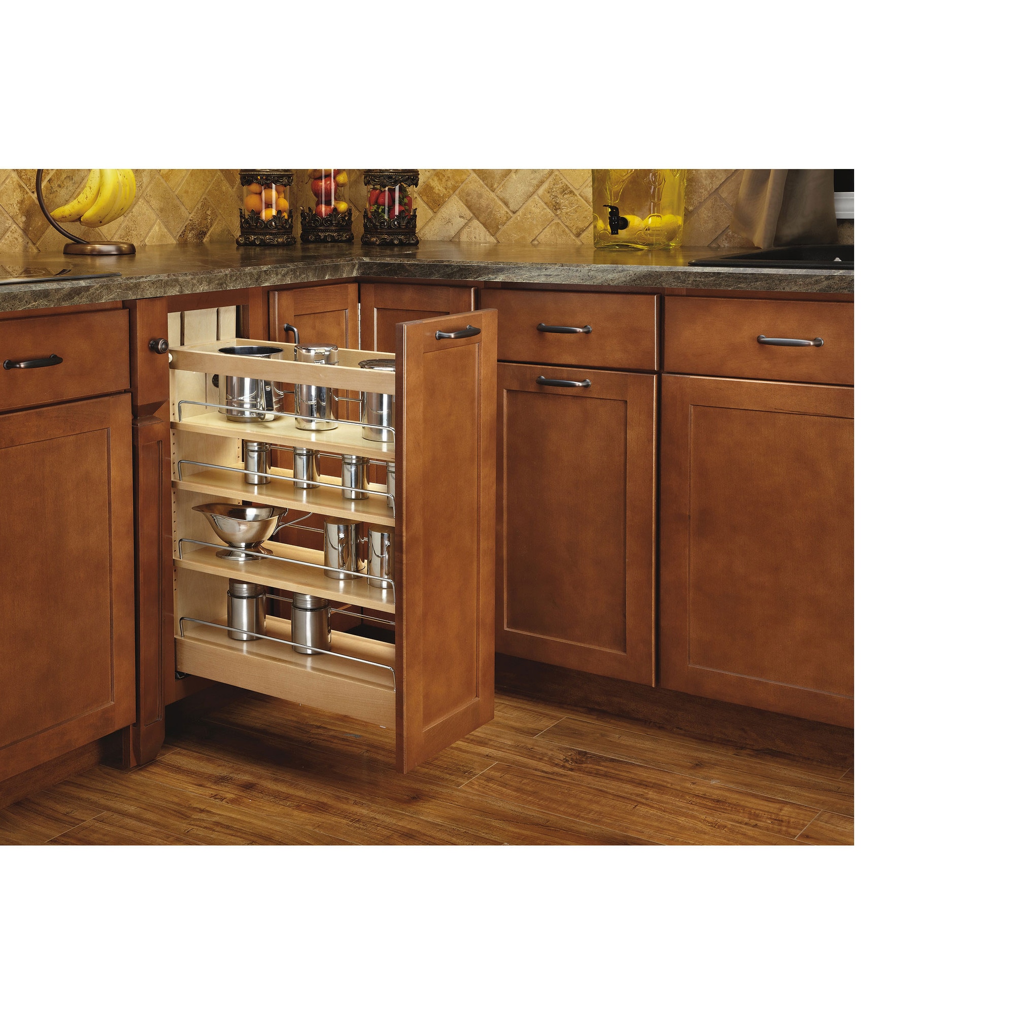 Rev-a-shelf 8 Pull Out Storage Organizer For Base Kitchen Cabinets, Sliding  Shelves For Utilities, Utensils Or Spices With Soft-close, 448ut-bcsc-8c :  Target