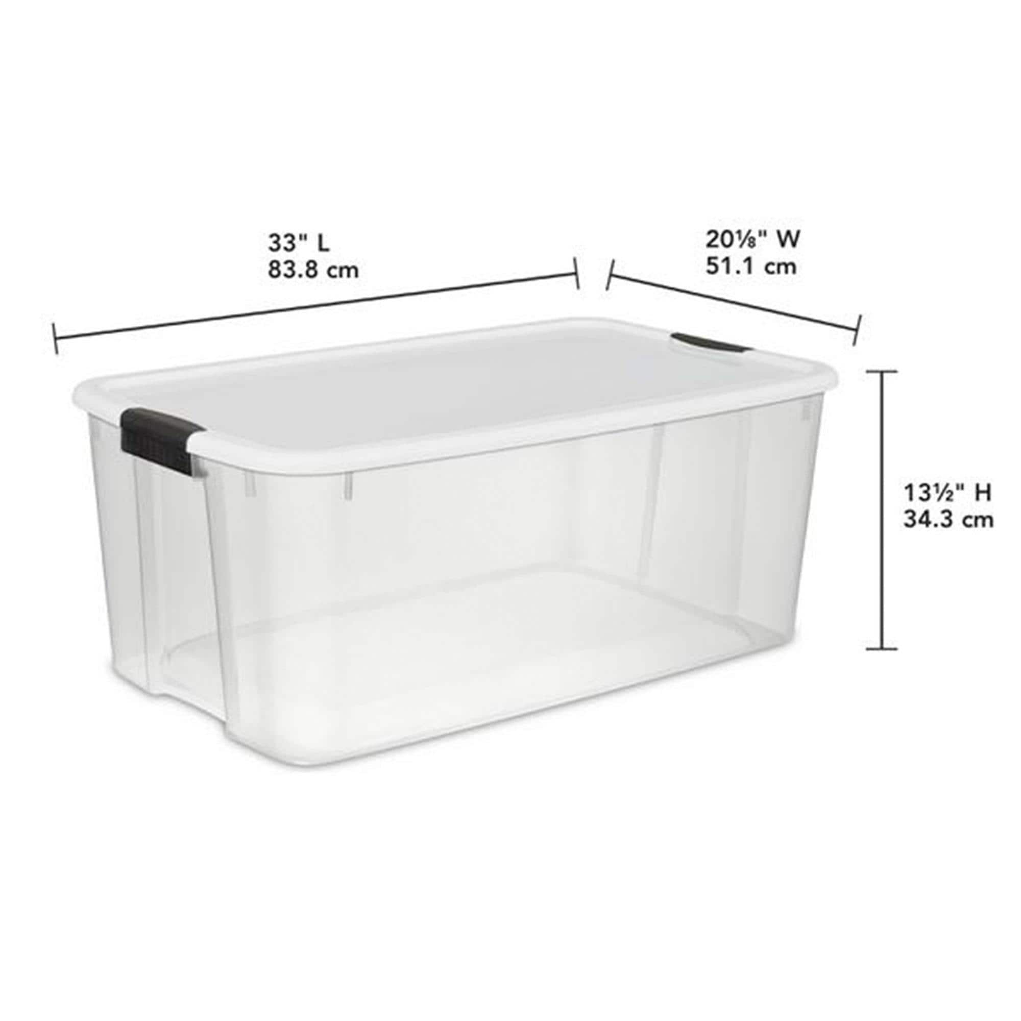 Sterilite 116 Quart Clear Stackable Latching Storage Box