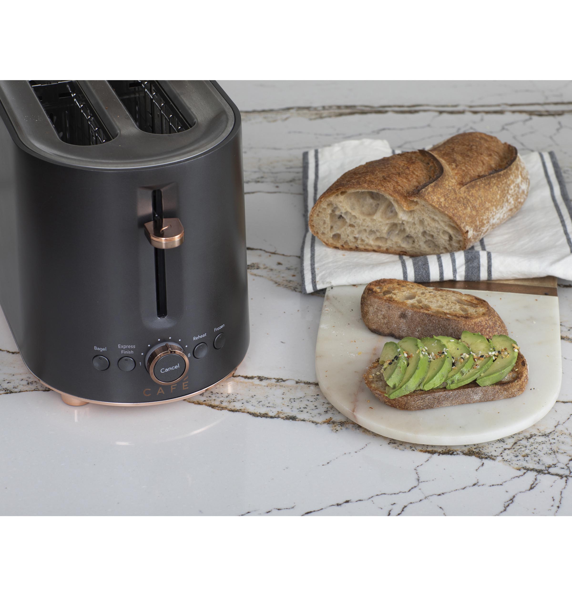 Cafe 2-Slice White 1600-Watt Toaster in the Toasters department at