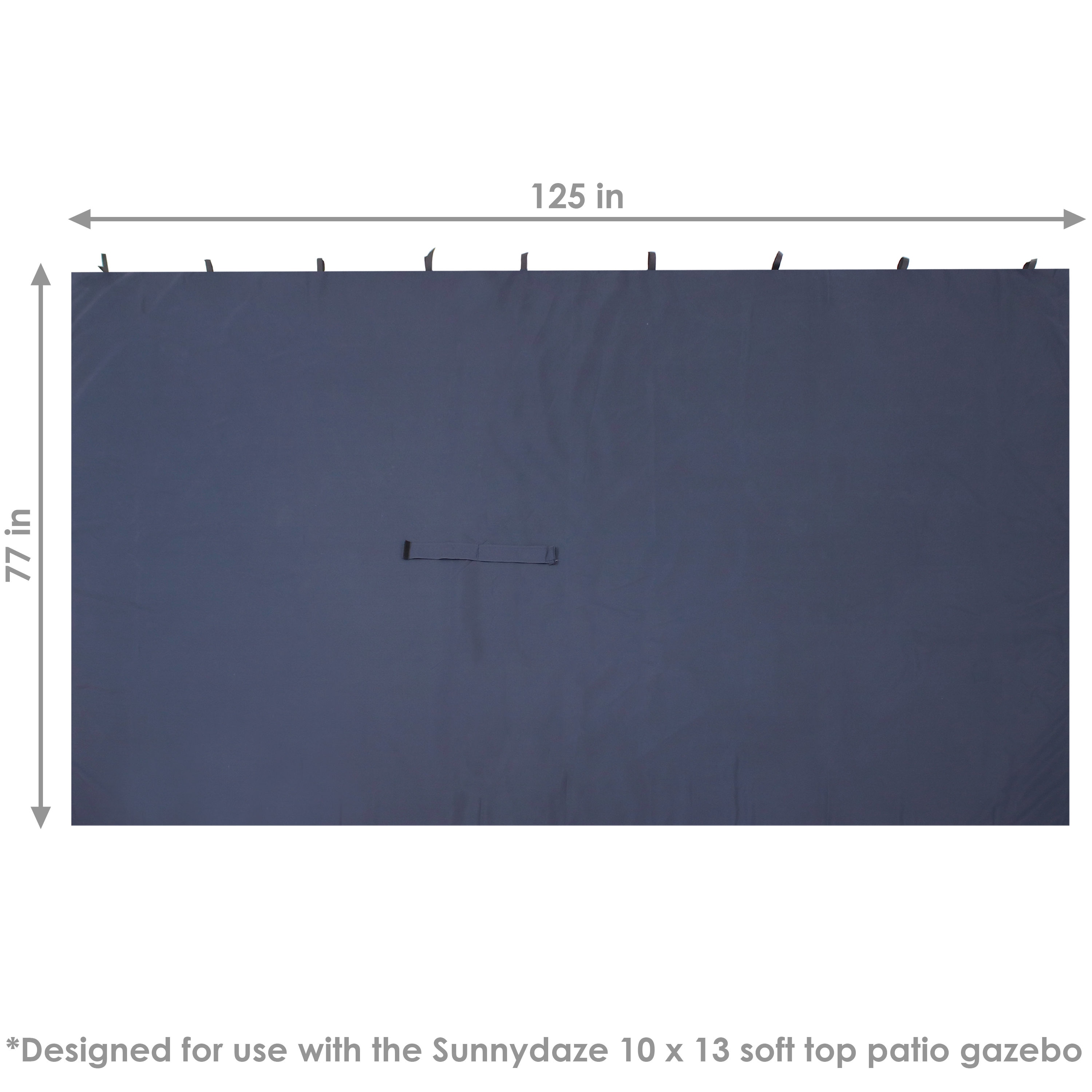 Navy Polyester 4-Piece Gazebo Sidewall Set for 10' x 13' Patio