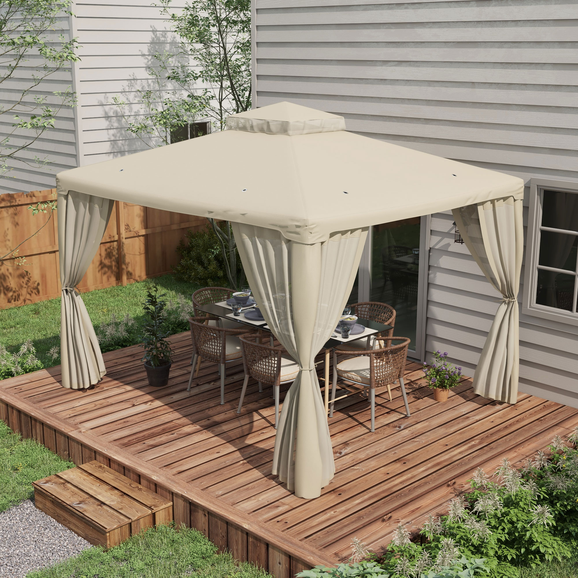 ToolCat BZ2-6-PW Wood-Resin-Gazebos - View #3