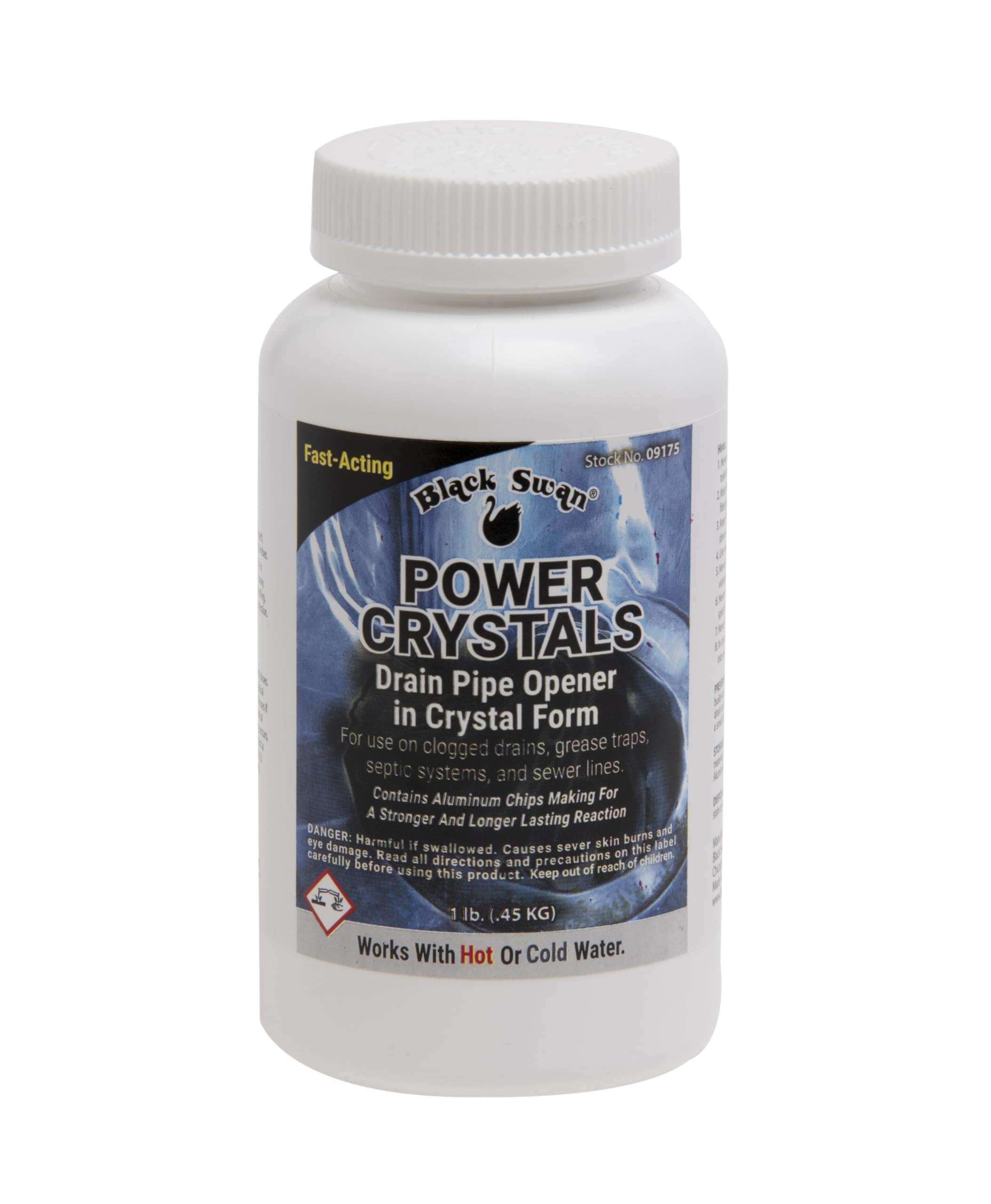 Black Swan -  09175 Power Crystals Drain Opener 1 lb (16 oz) - Heavy Duty Crystal Formula for Cle...