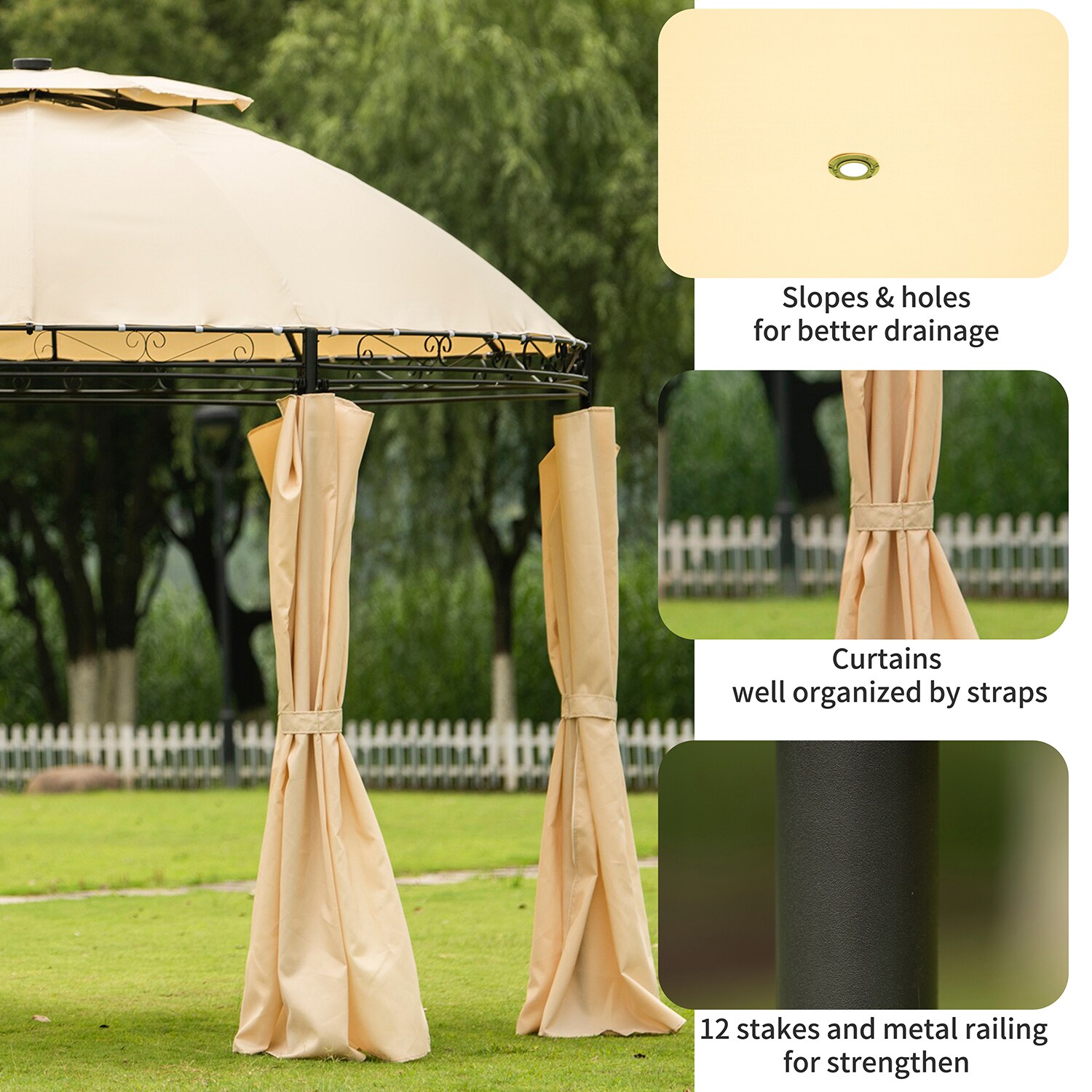 GZMR GZ-732MXA-AOR Wood-Resin-Gazebos - View #7