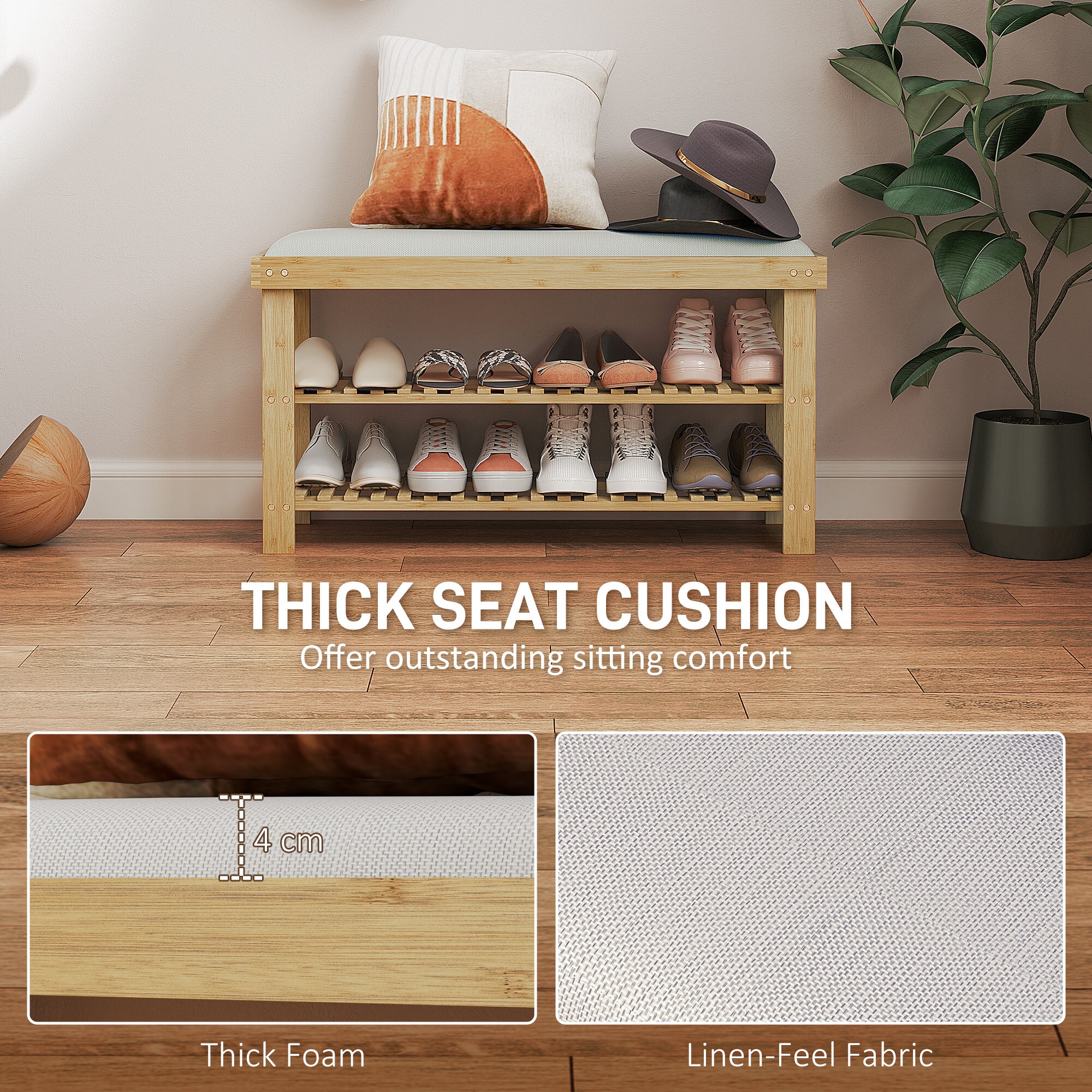 HomCom 837-539V01CW bench - View #6