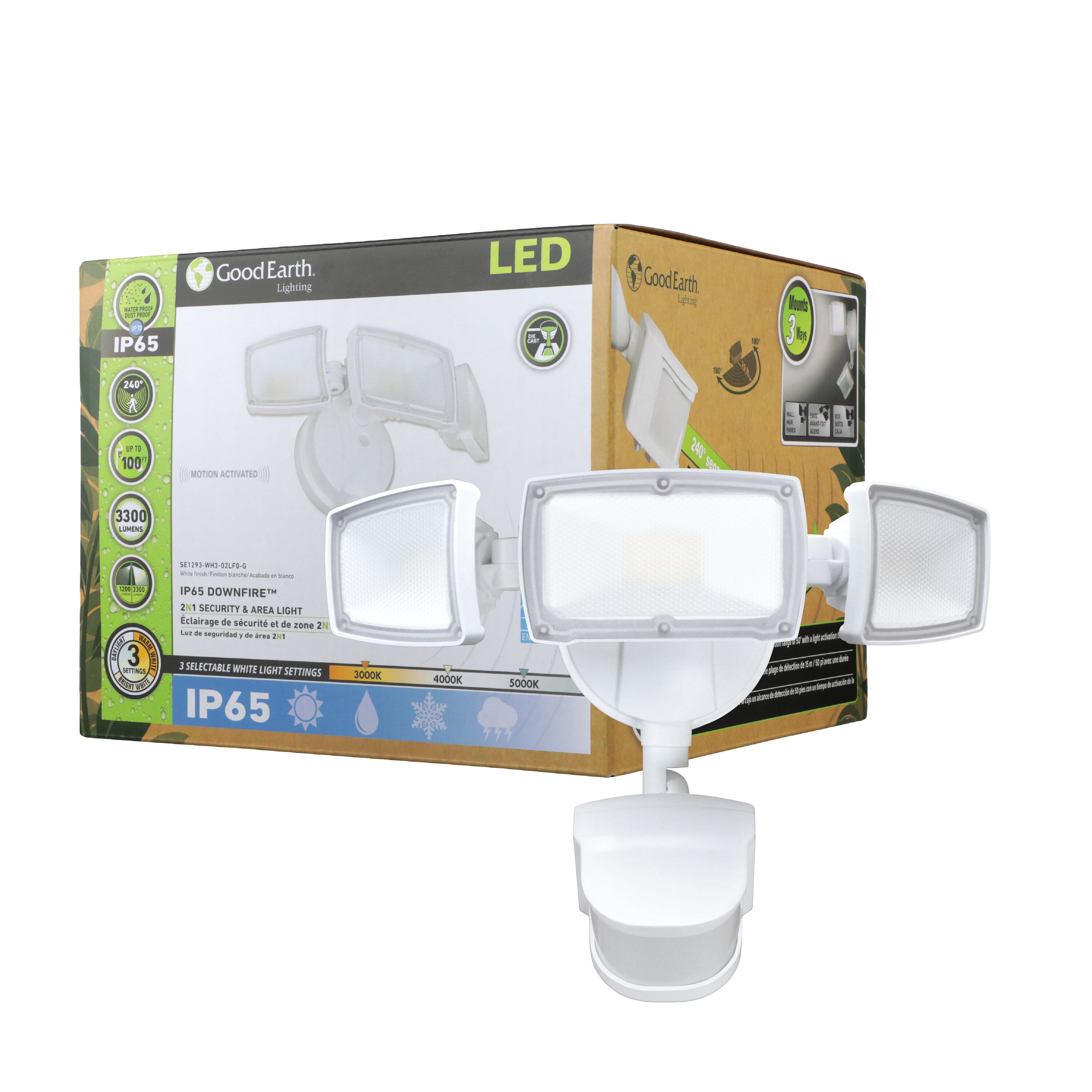 Good Earth Lighting SE1293-WH3-02LF0-G Motion-Activated-Floodlights - View #6