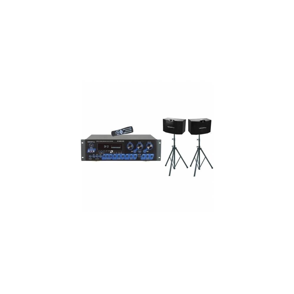 Vocopro TBALL10904 VOCOPRO ASP3808II 300W Digital Karaoke Receiver Mixing Amplifier with Speaker Package
