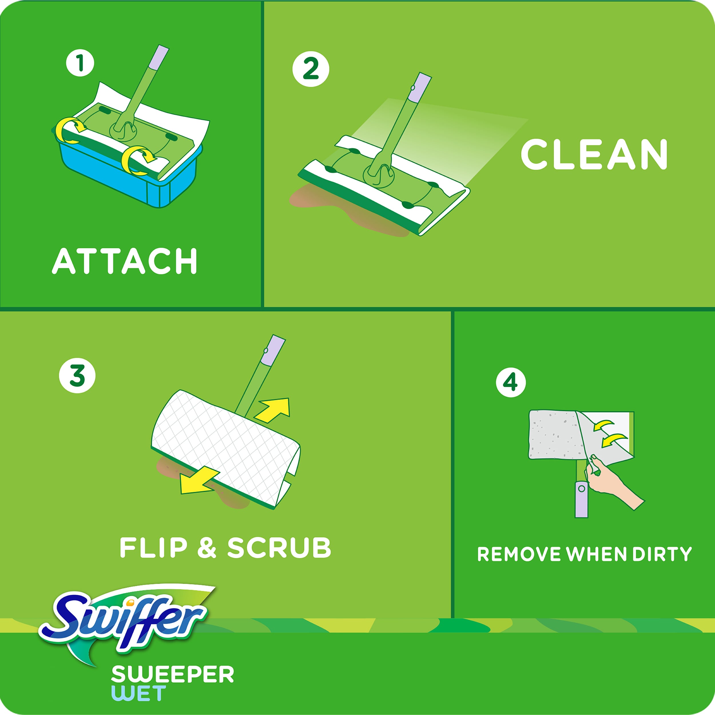 Swiffer Wet Mop Febreze Lavedner Vanilla and Comfort Cellulose  Fiber/Polypropylene Refill (36-Pack) at