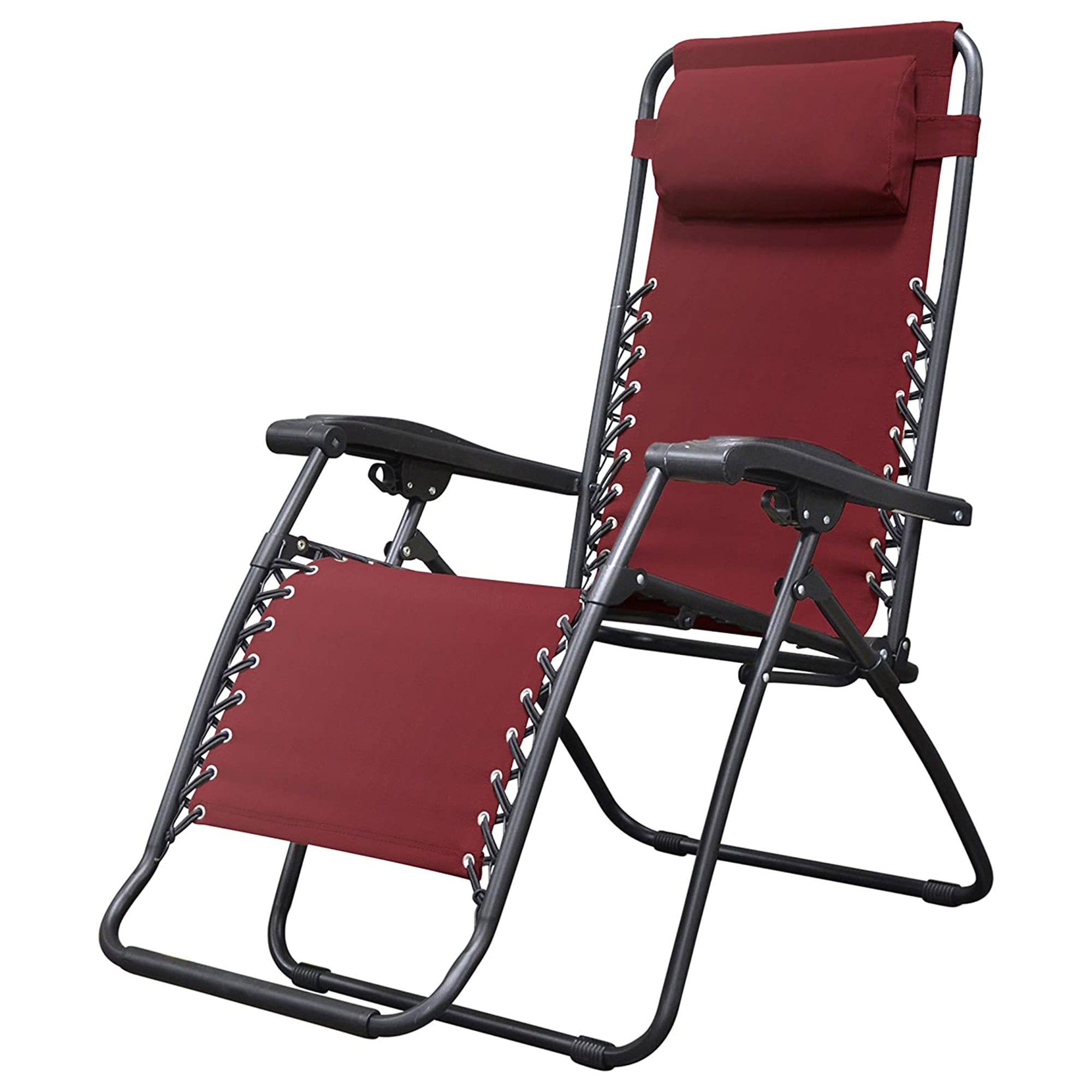 Caravan Sports 311271 Burgundy Folding Camping chair Adjustable and