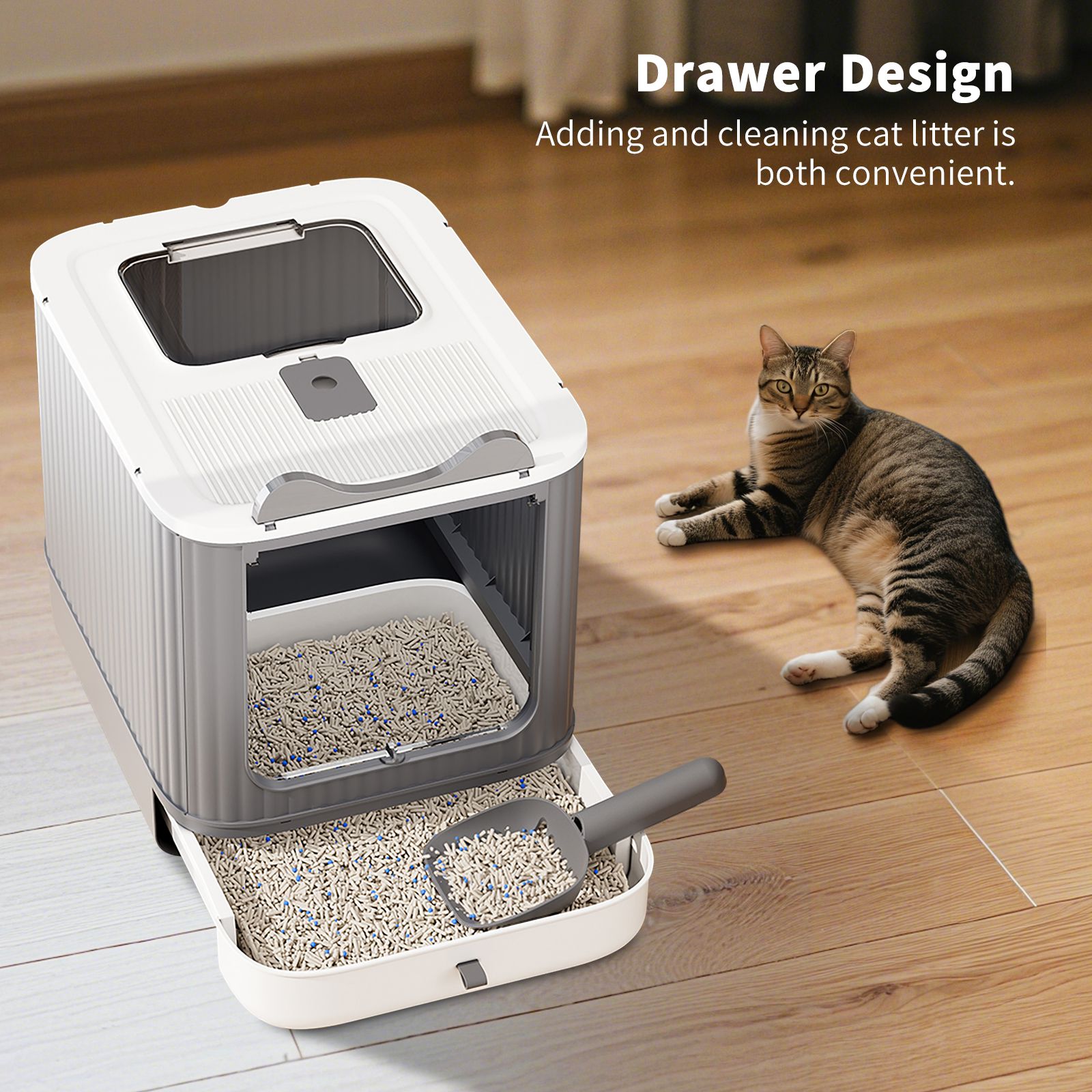 JUSHUA FL-7E7DGX Cat-Litter-Box - Thumbnail View #2