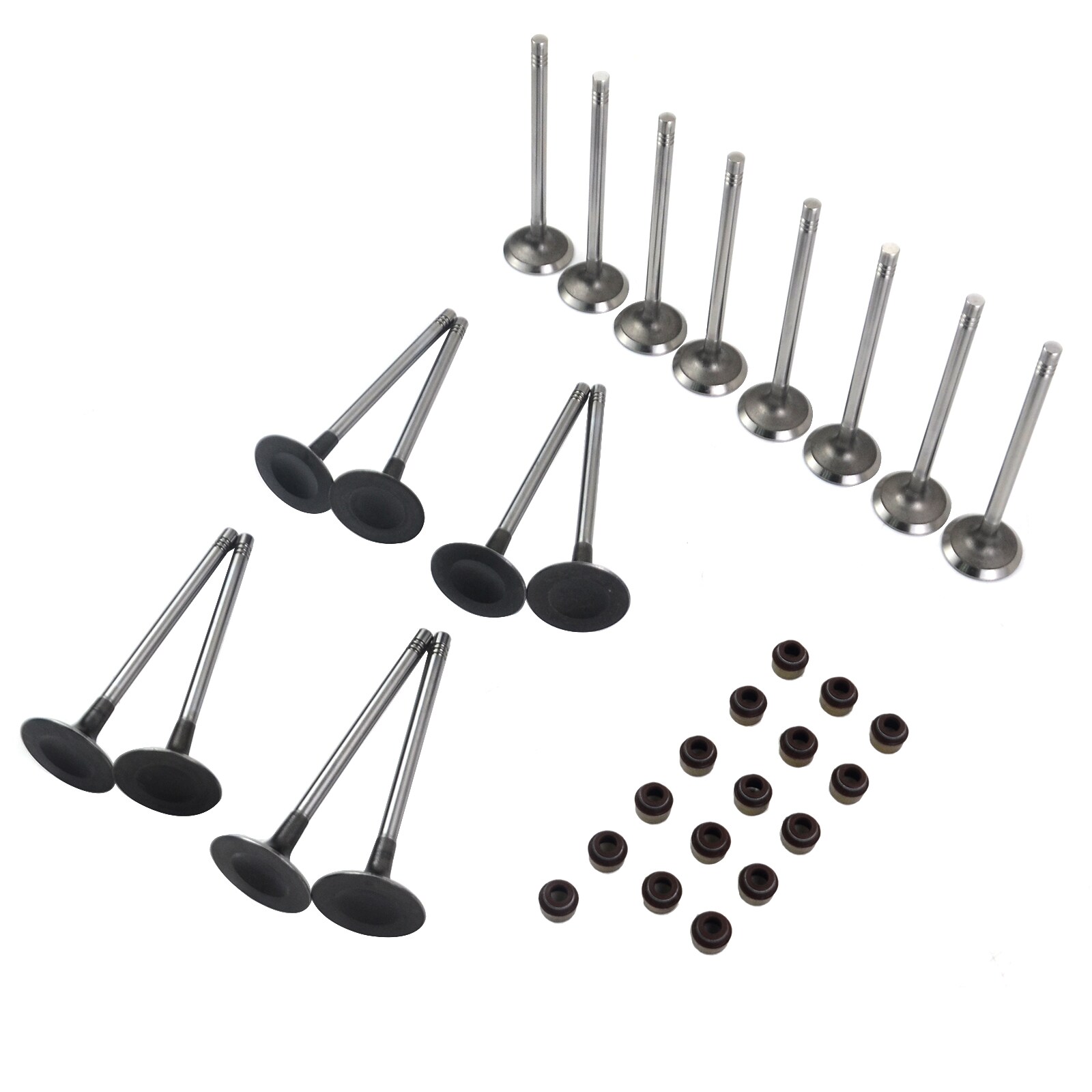 Bestcore 12-pc Intake and Exhaust Valve Set for Audi A4 S4 A6 A7 A8 Q5 Q7 and VW Touareg 3.0 TFSI - 06E109601E 06D109611H