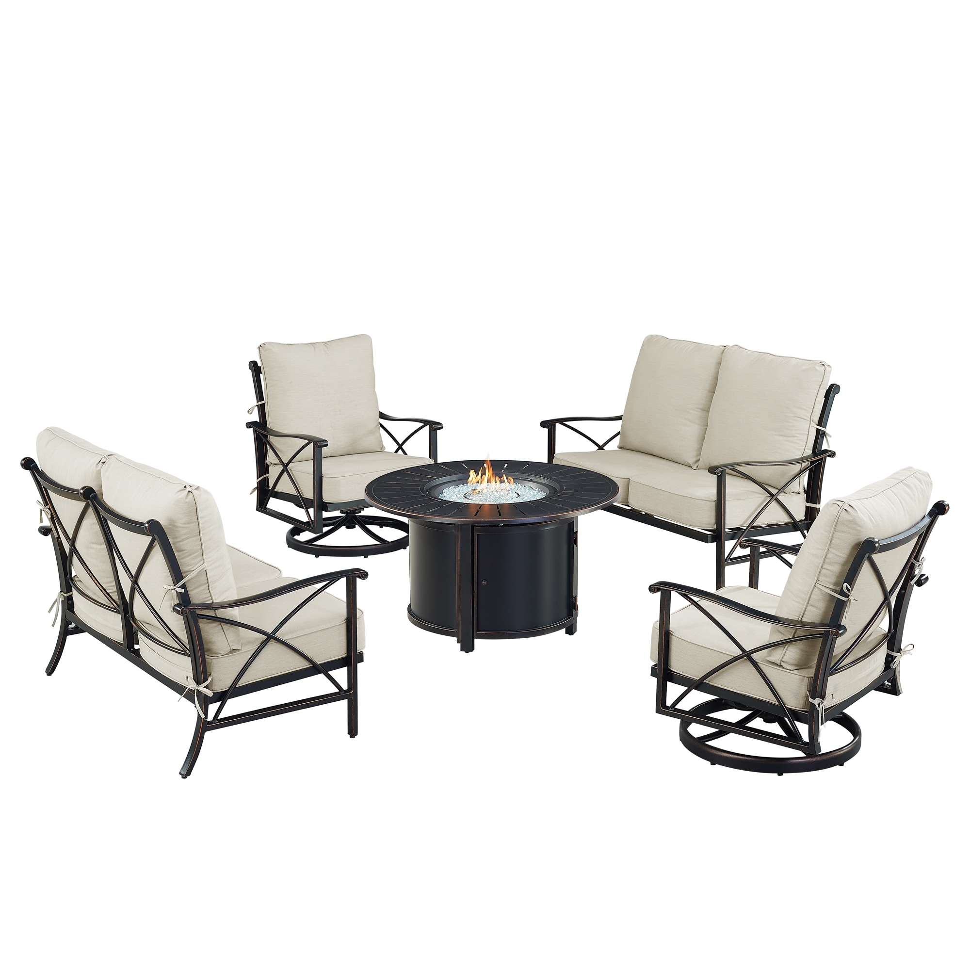 Oakland Living AHRI2LS2CHNOBULGCUIB Patio-Conversation-Sets - View #2