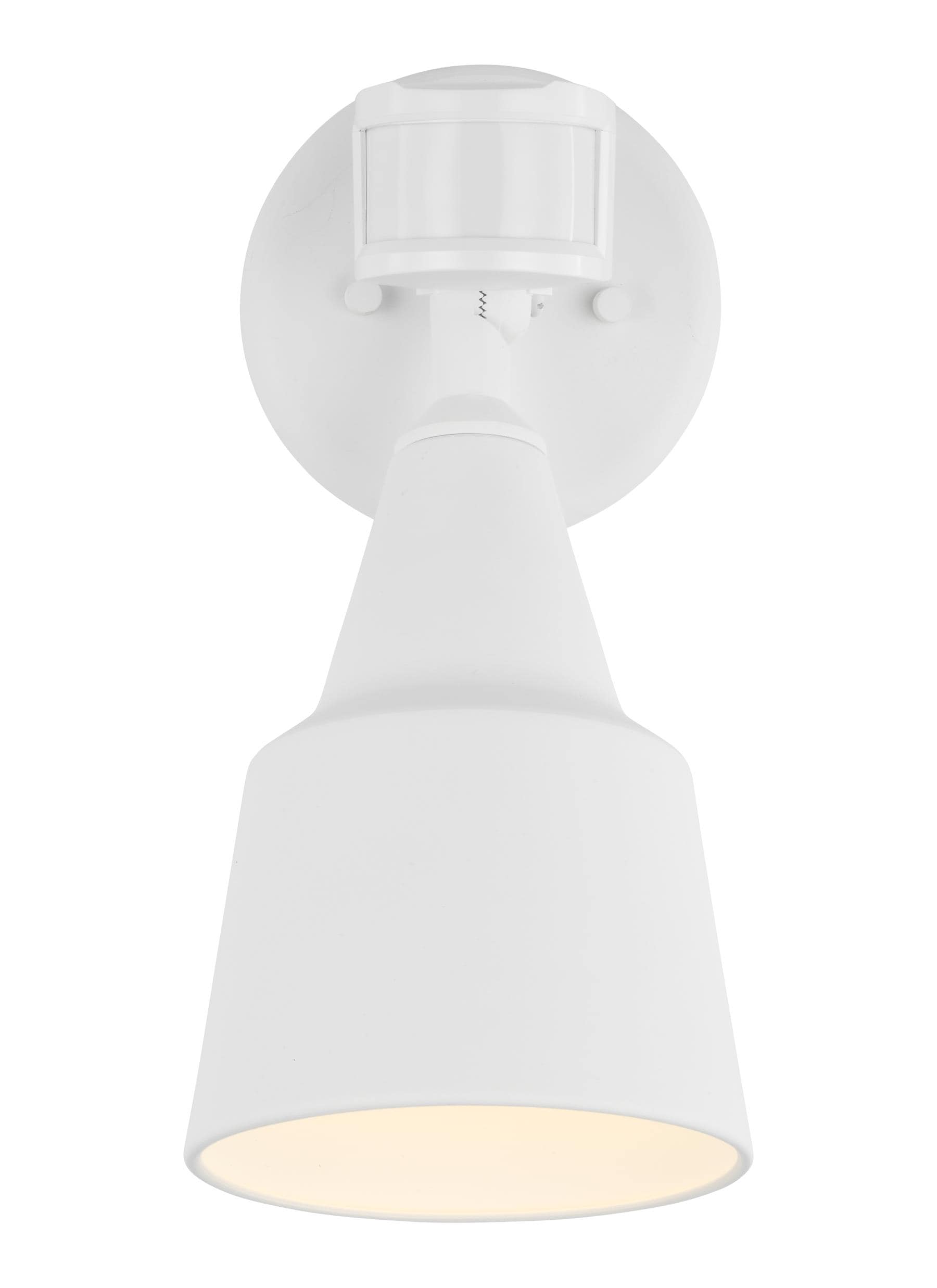 Generation Lighting 8560701PMEN3-15 Flood Light 9 -Watt White Hardwired LED Flood light Motion Sensor
