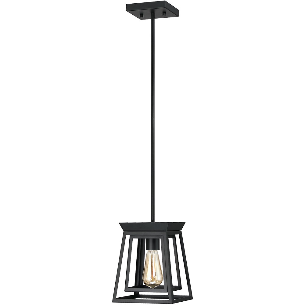 YANSUN Black Modern/Contemporary Lantern LED Mini Hanging Pendant