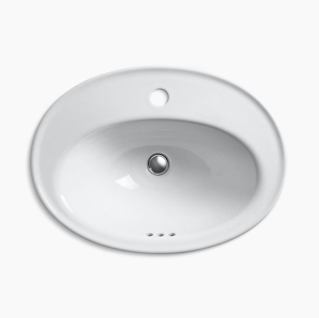 Kohler Serif Sandbar Drop In Oval Traditional Bathroom Sink With Drain Included 2213 In X 16 6109