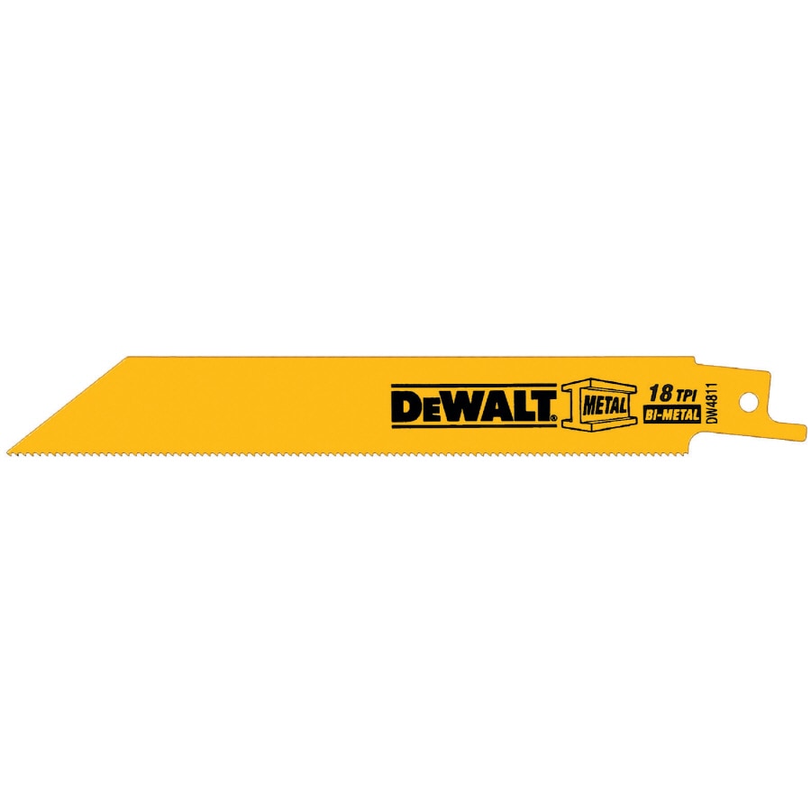 DEWALT DW4811B Bi-metal 6-in 18 TPI Metal cutting Reciprocating Saw Blade