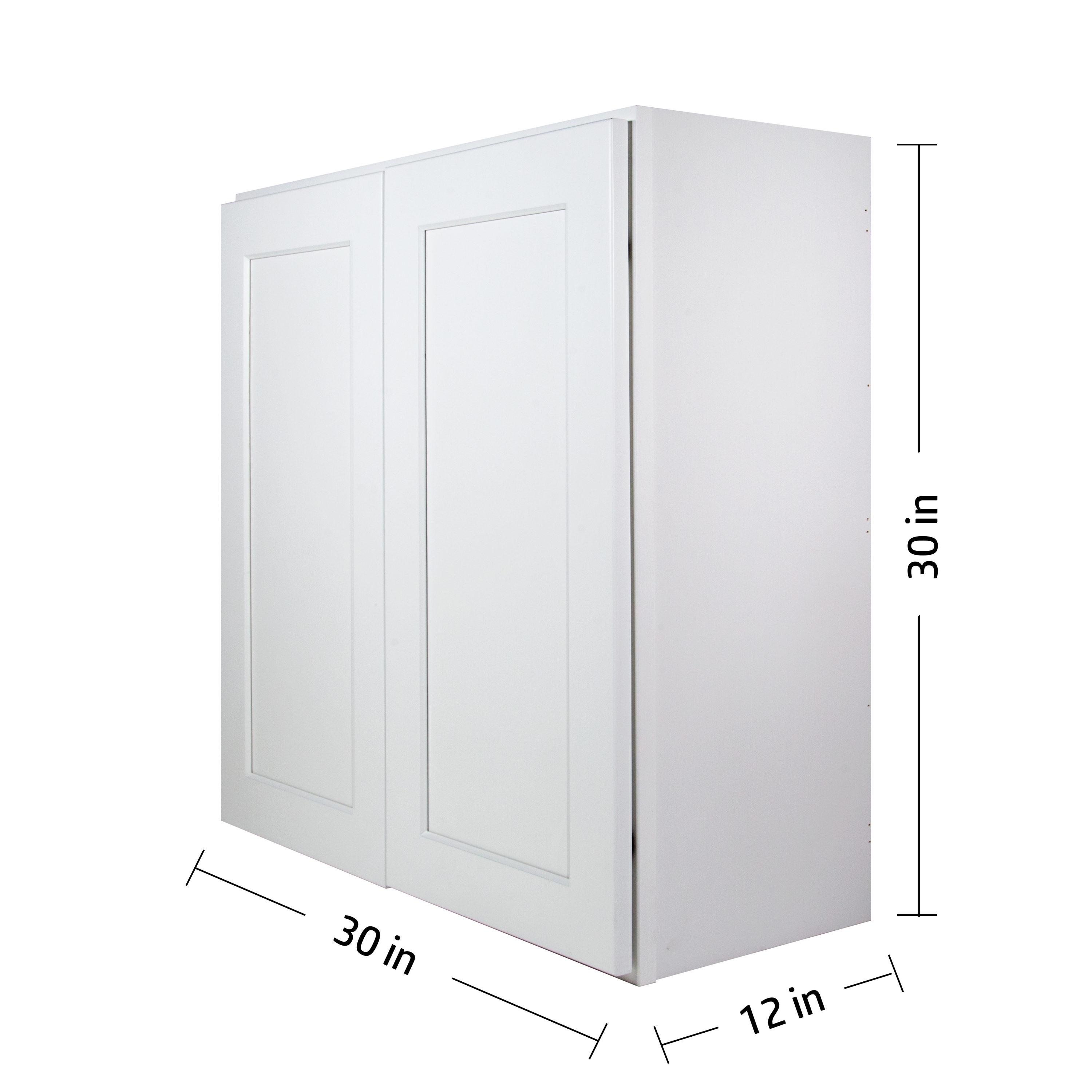 HomLux Lynzee 30-in W x 30-in H x 12-in D White Birch Door Wall Ready ...