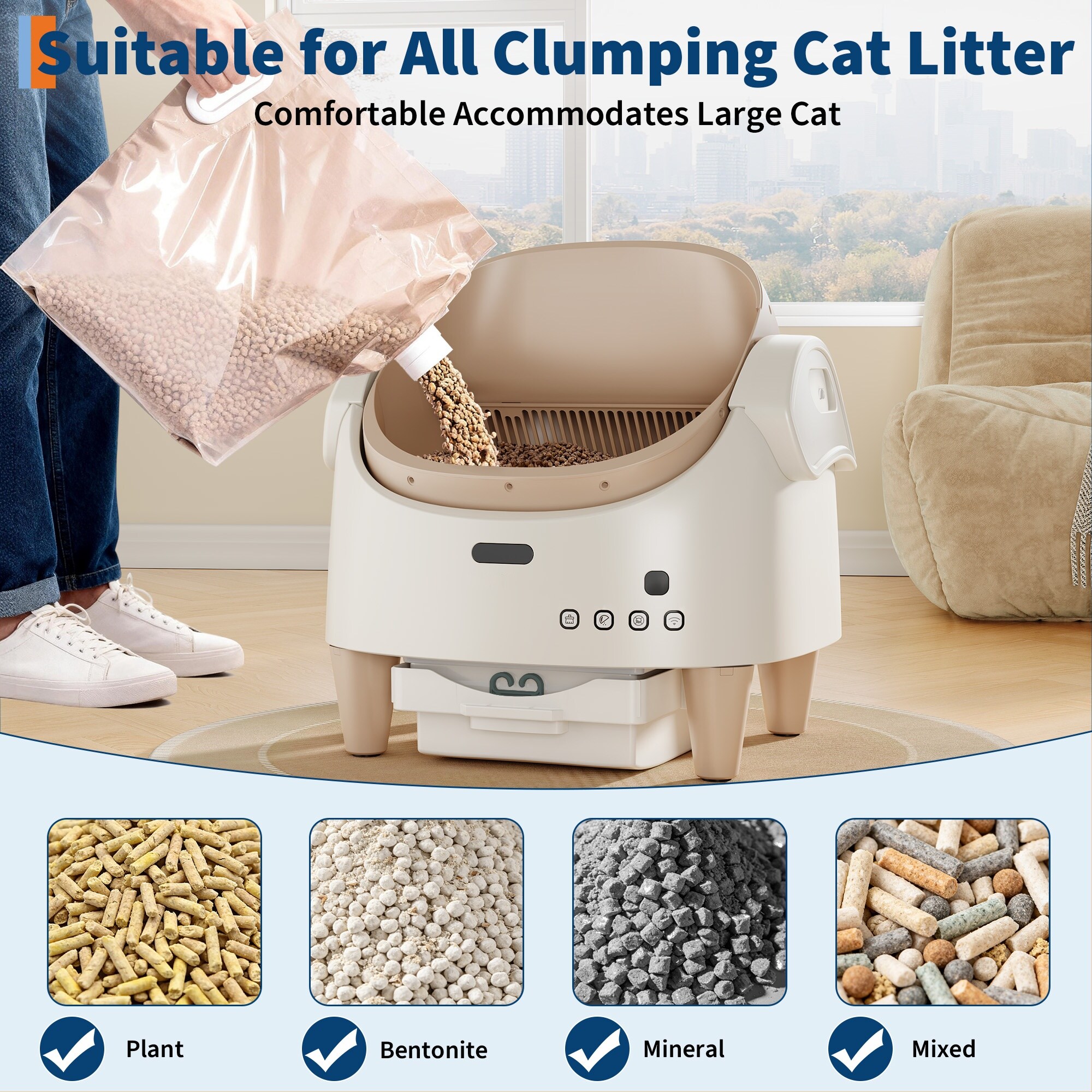 GarveeLife ZMNFIKPLI2GJ Cat-Litter-Box - View #7