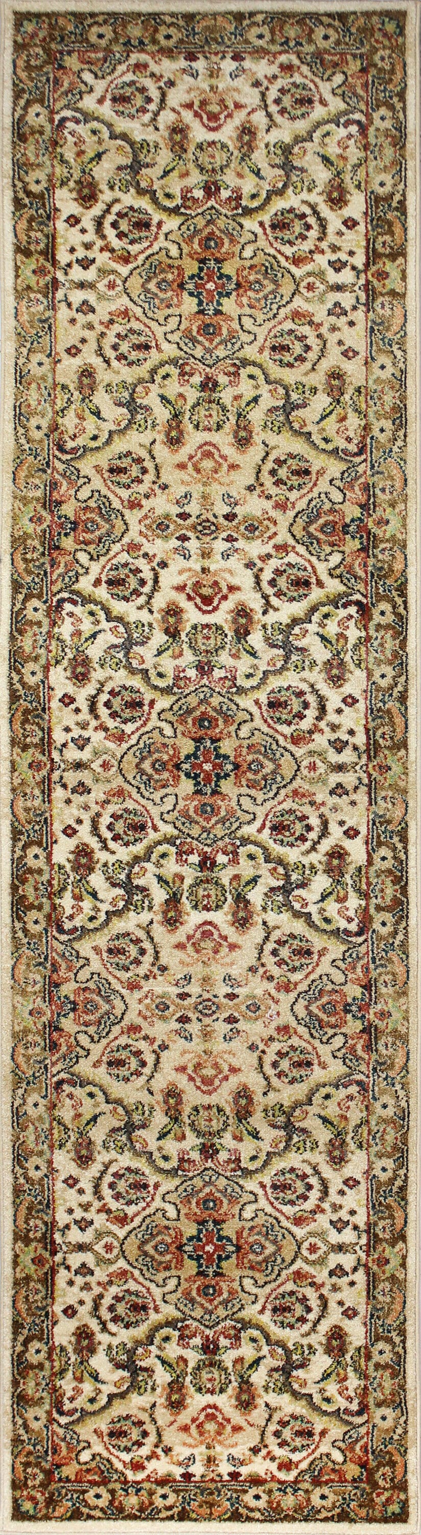Bashian 649652260518 3 X 10 (ft) Beige Indoor Floral/Botanical Persian Runner Rug