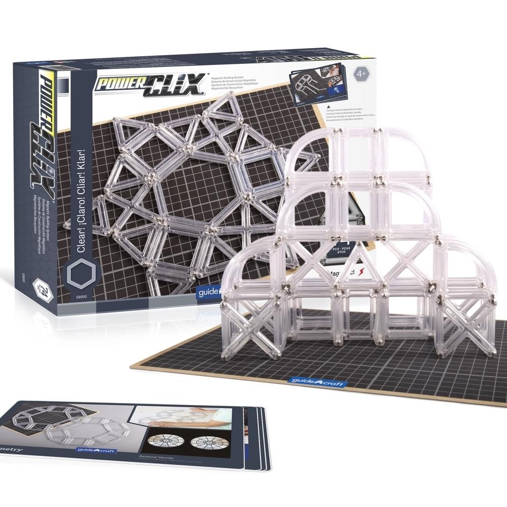 Guidecraft GCFT12744  G9203 PowerClix Frames Clear Set- 74 Piece