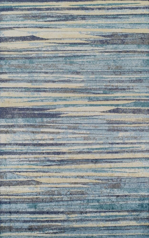 Addison Rugs OSBL33BL5X7 Blair 5 x 7 (ft) Polypropylene Blue Rectangular Indoor Stripe Coastal Area rug