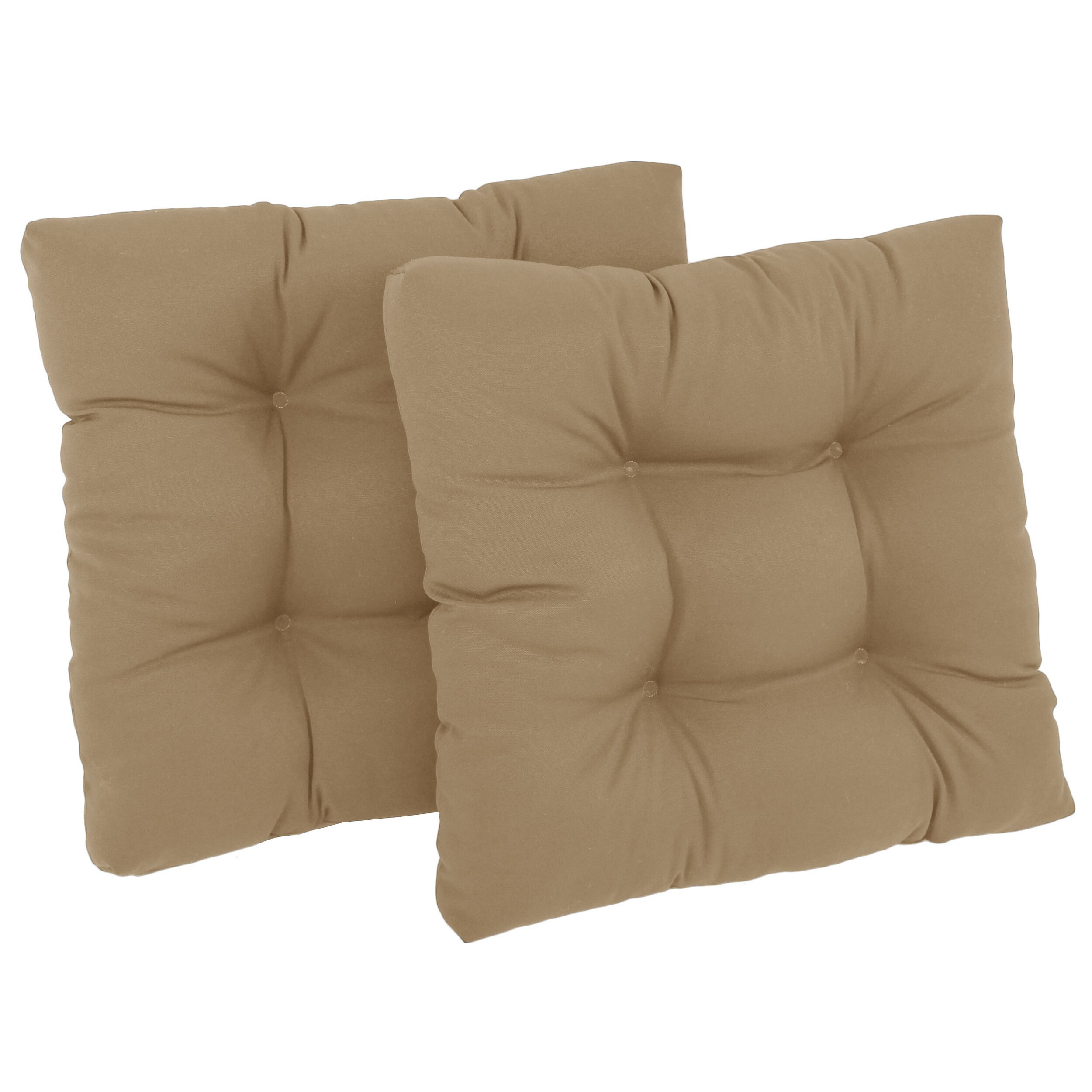 Blazing Needles 94005-2CH-TW-TF Toffee Solid Chair Cushion