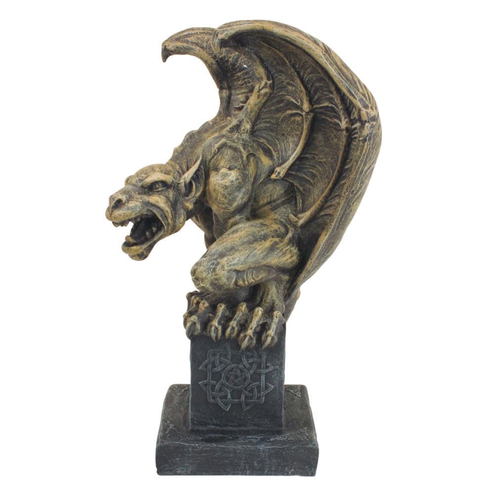 Design Toscano 12-in H x 7-in W Brown Gargoyle Garden Statue in the ...