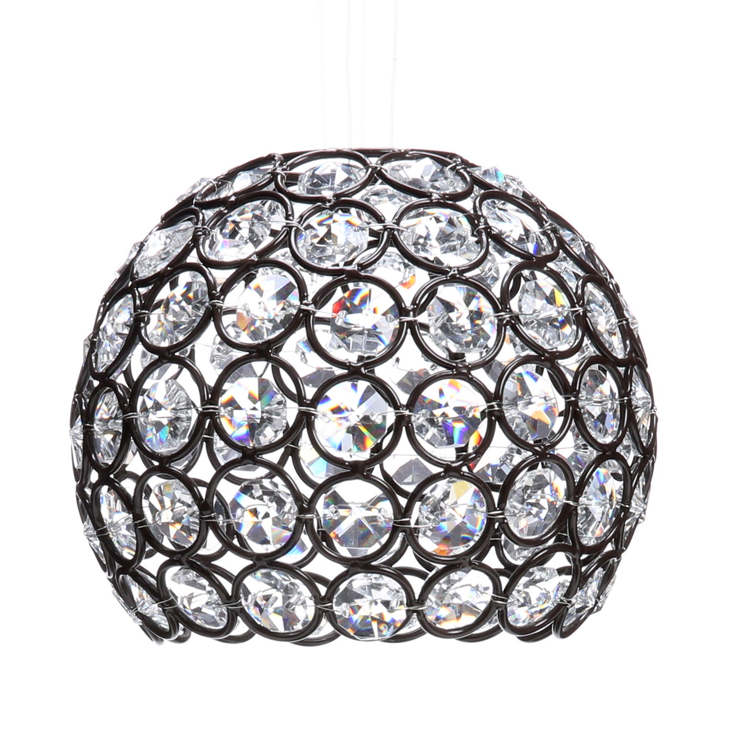 Style Selections Ladura 4 In H 4.875 In W Bronze Crystal Globe Vanity Light 