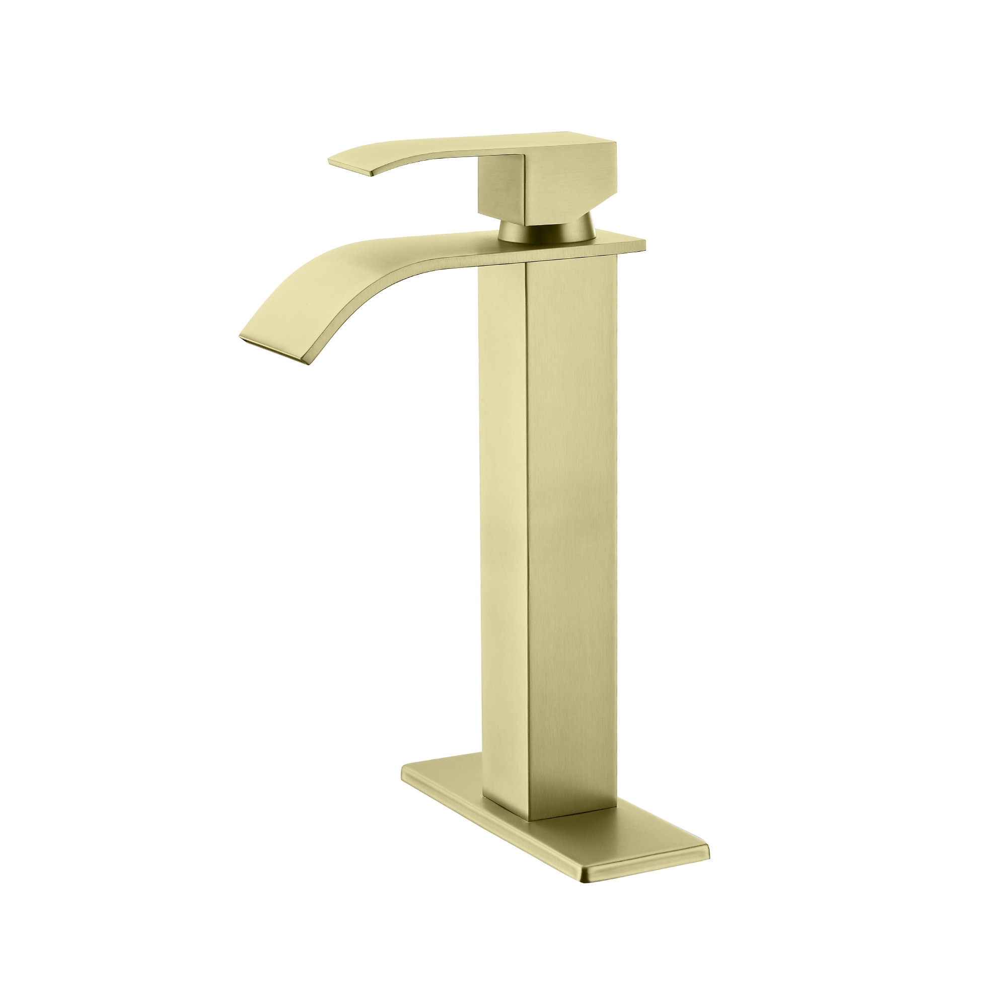 Tatayosi - Waterfall Spout Single Handle Bathroom Sink Faucet