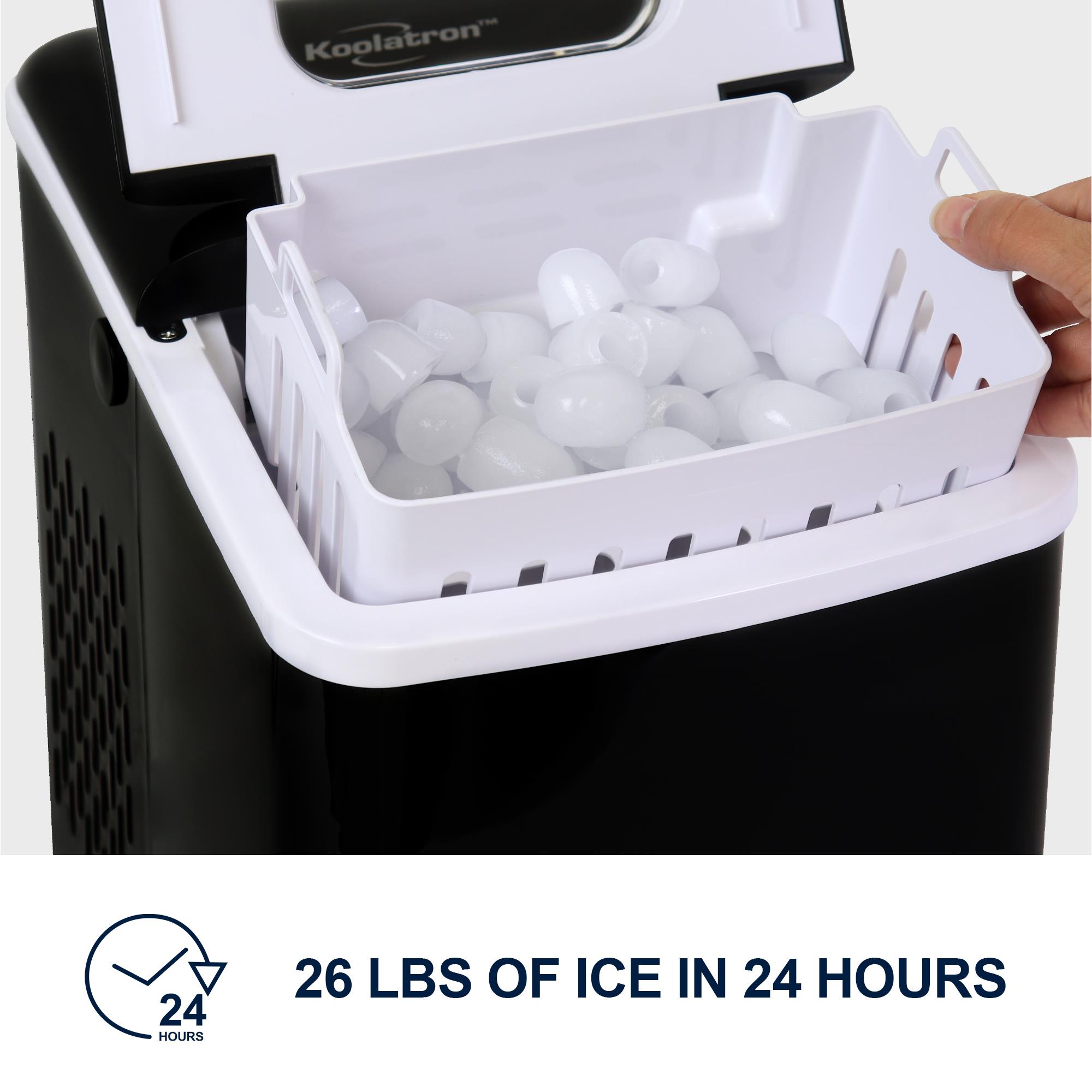 Igloo ICEB33BS Automatic Electric Countertop 33 LB Ice Maker, Black  Stainless