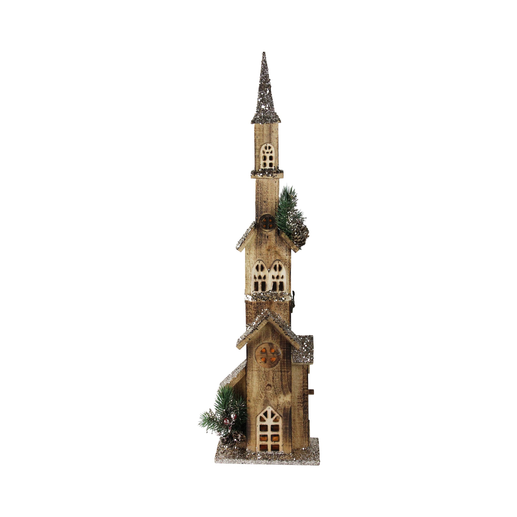 Northlight 32606326 27.5-in Tabletop Decoration Merry Christmas Battery-operated Christmas Decor
