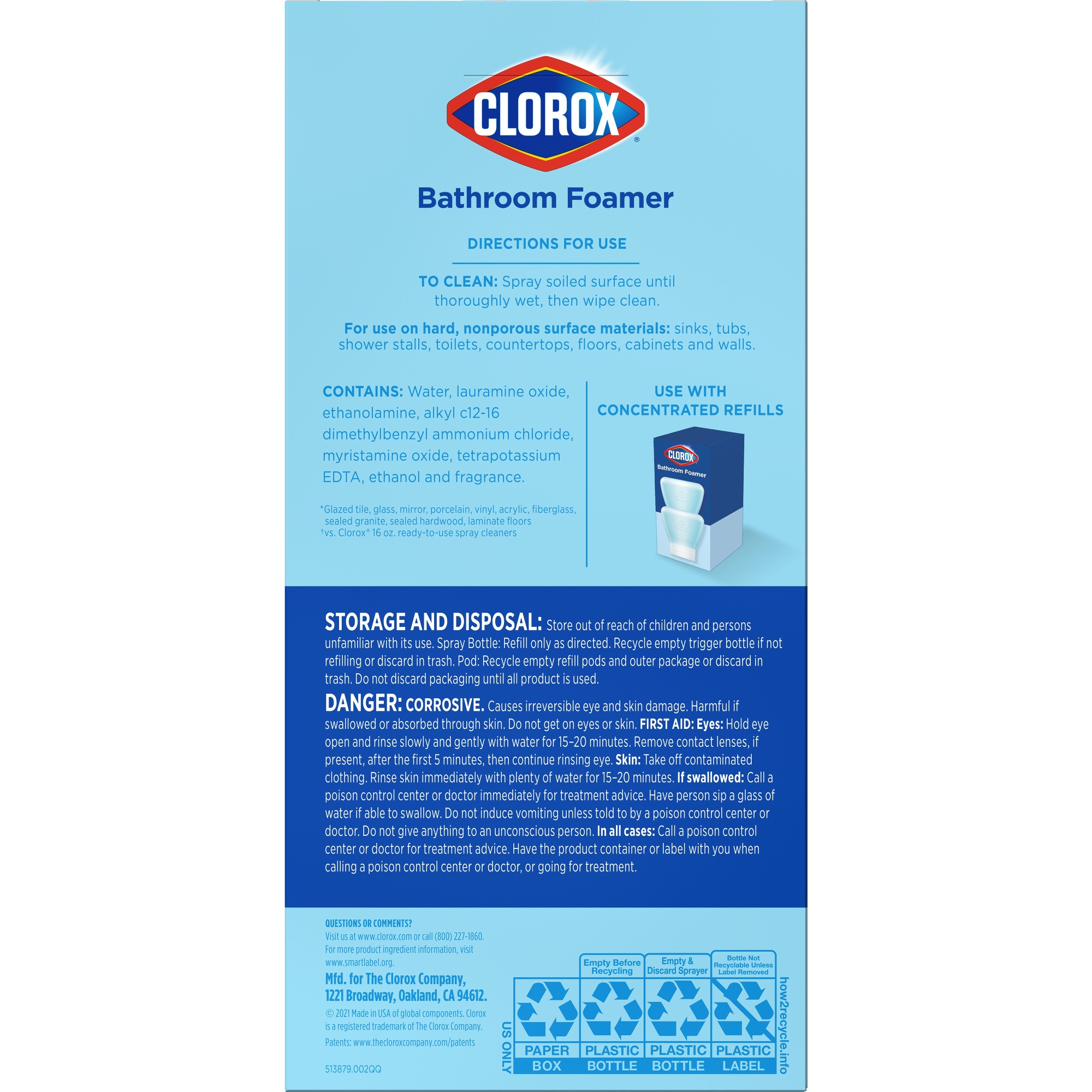 Clorox® Bathroom Foamer Refillable Cleaner Starter Kit