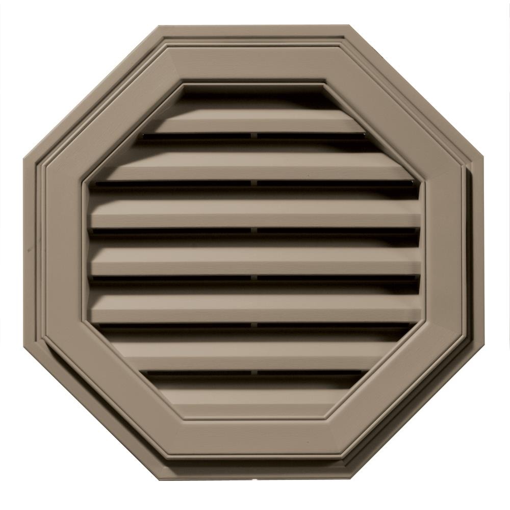 Builders Edge 120012222095 22-in x 22-in Clay Octagon Vinyl Gable Louver Vent