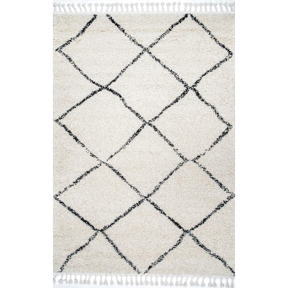 nuLOOM GCDI08A-O8010 Jessie 8 x 10 (ft) Loomed Polypropylene Off White Oval Indoor Geometric Area rug