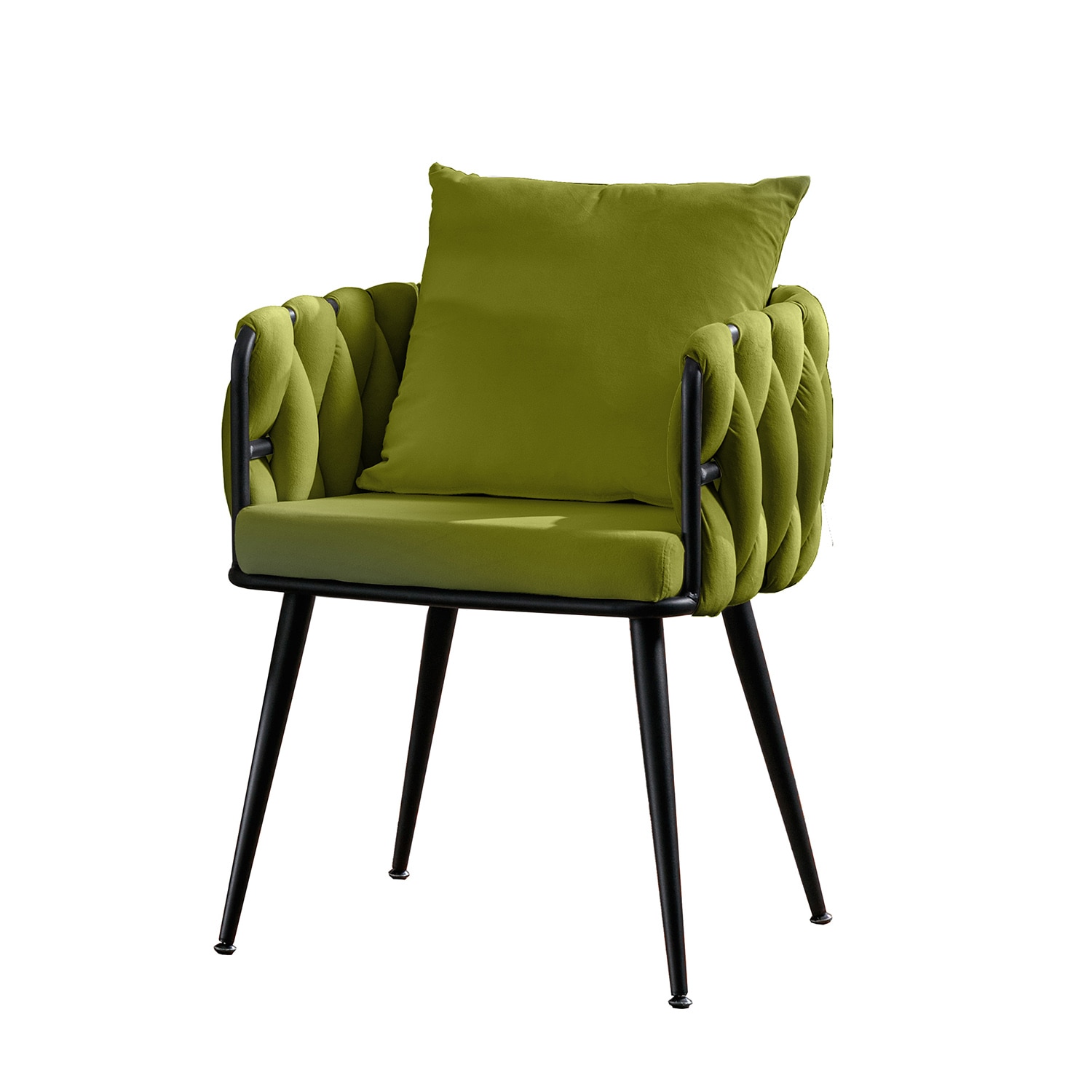 Bybafun YA6100057 2 Modern Olive Velvet Accent Chair
