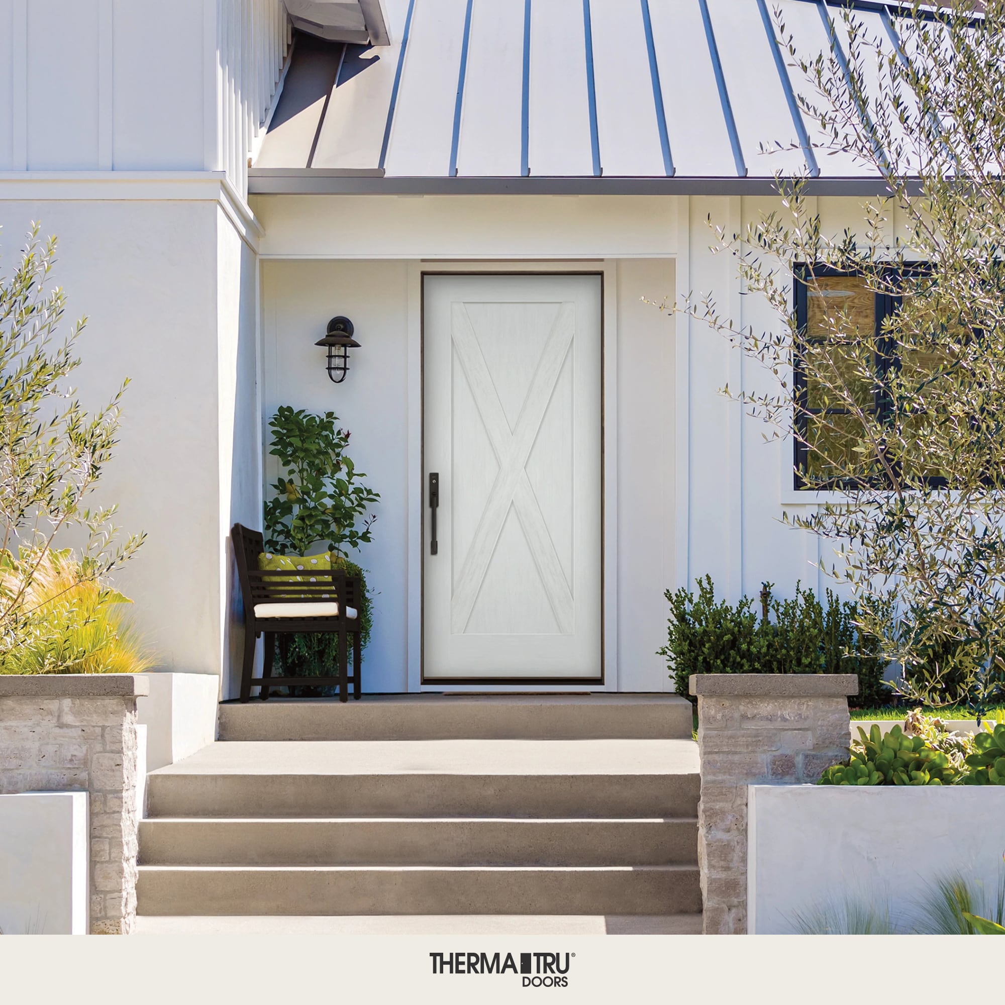 Therma-Tru 36-in x 96-in x 4-9/16-in Fiberglass Right-hand inswing ...