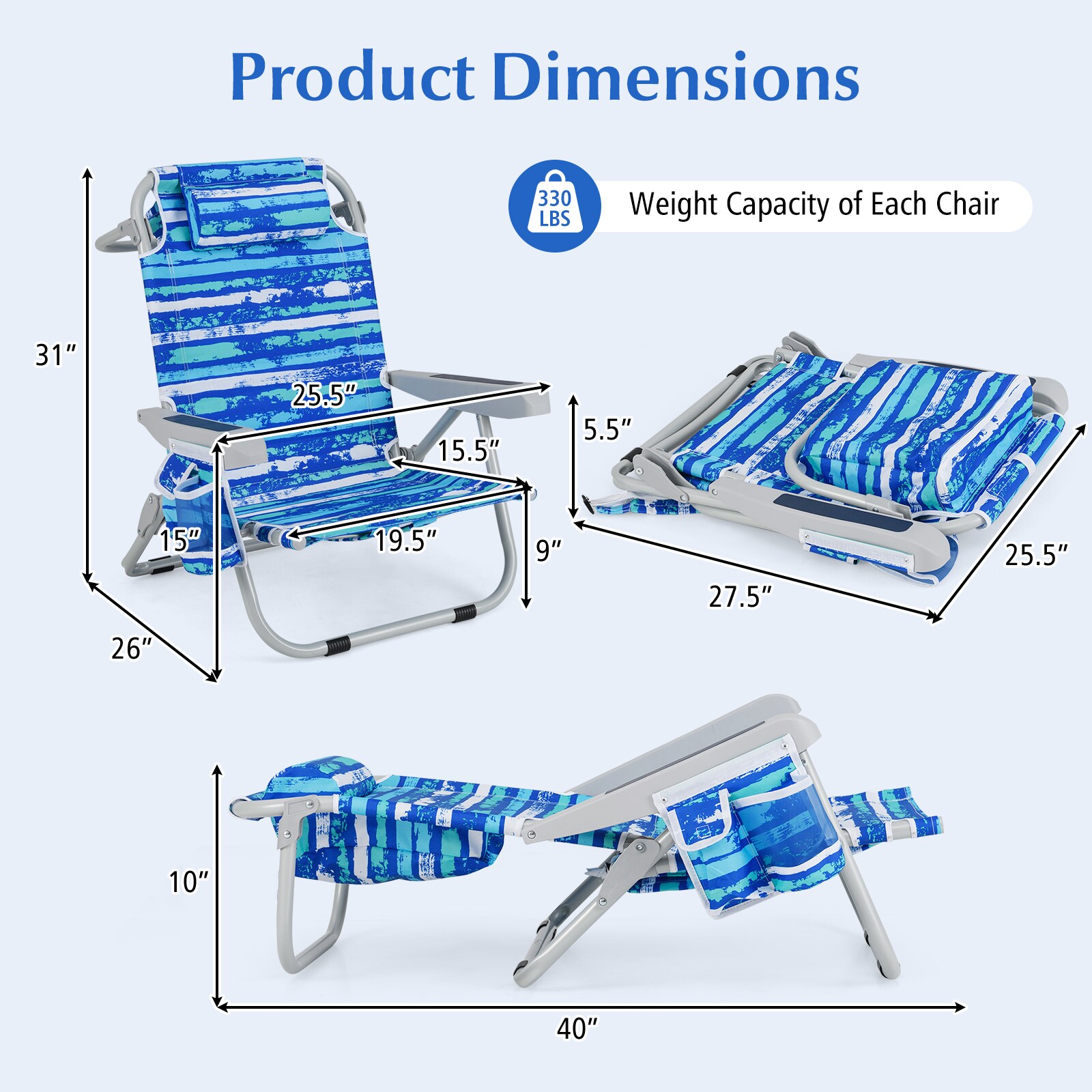 Slickblue D-CO-2-YN42611PN Beach-Camping-Chairs - View #4