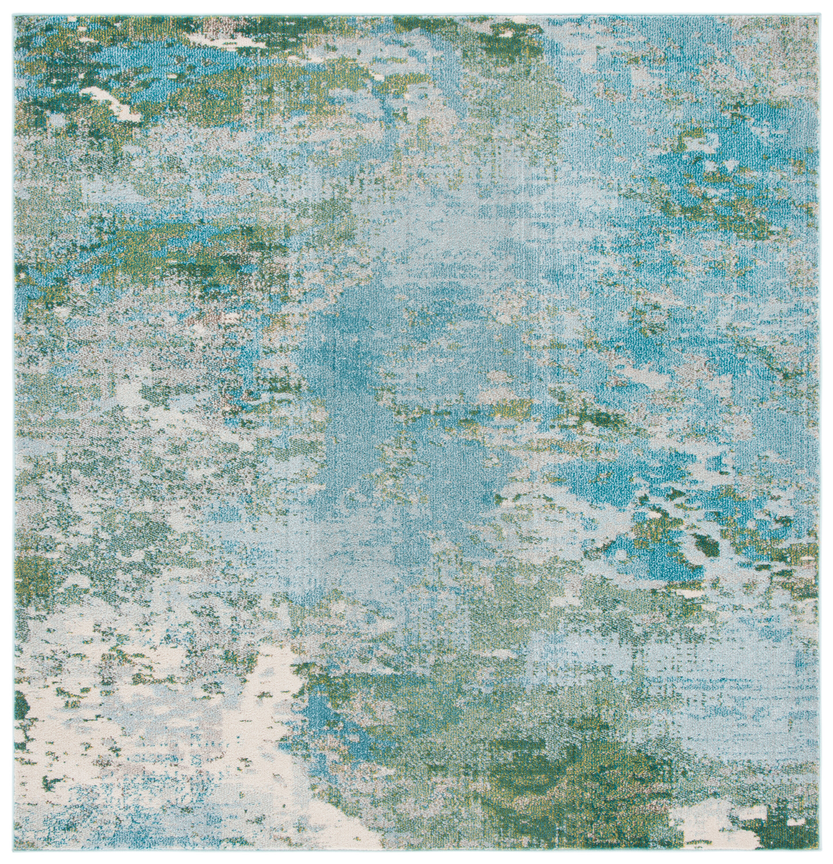 Madison 440J Light Blue/Green 8 X 8 Area Rug