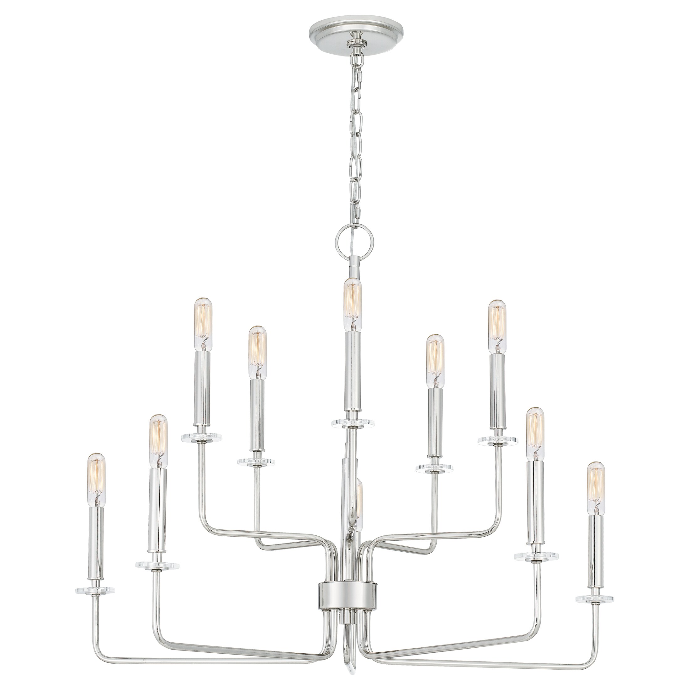 Ashley Harbour DS19277A Hyatt 10-Light Polished Nickel Transitional Chandelier
